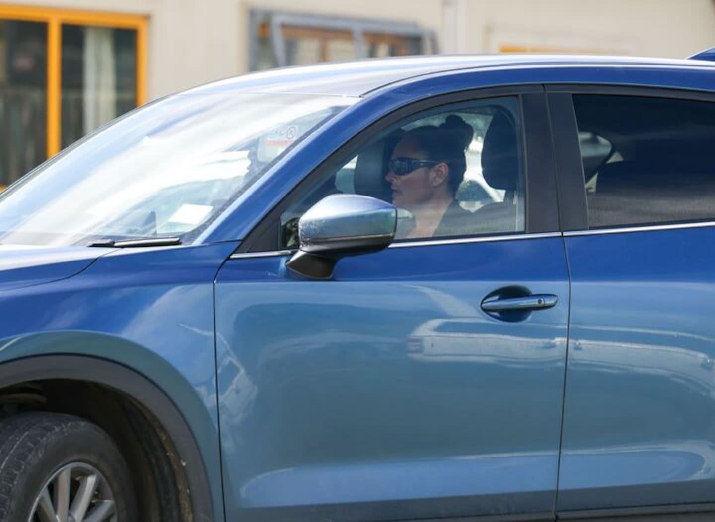 Cat Christey leaving after her guilty plea today.