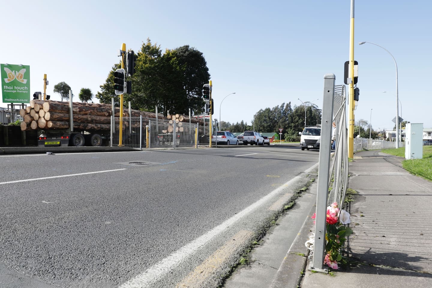 The Bethlehem pedestrian crossing where Geoffrey and Karen Boucher were killed. Photo / Mead Norton