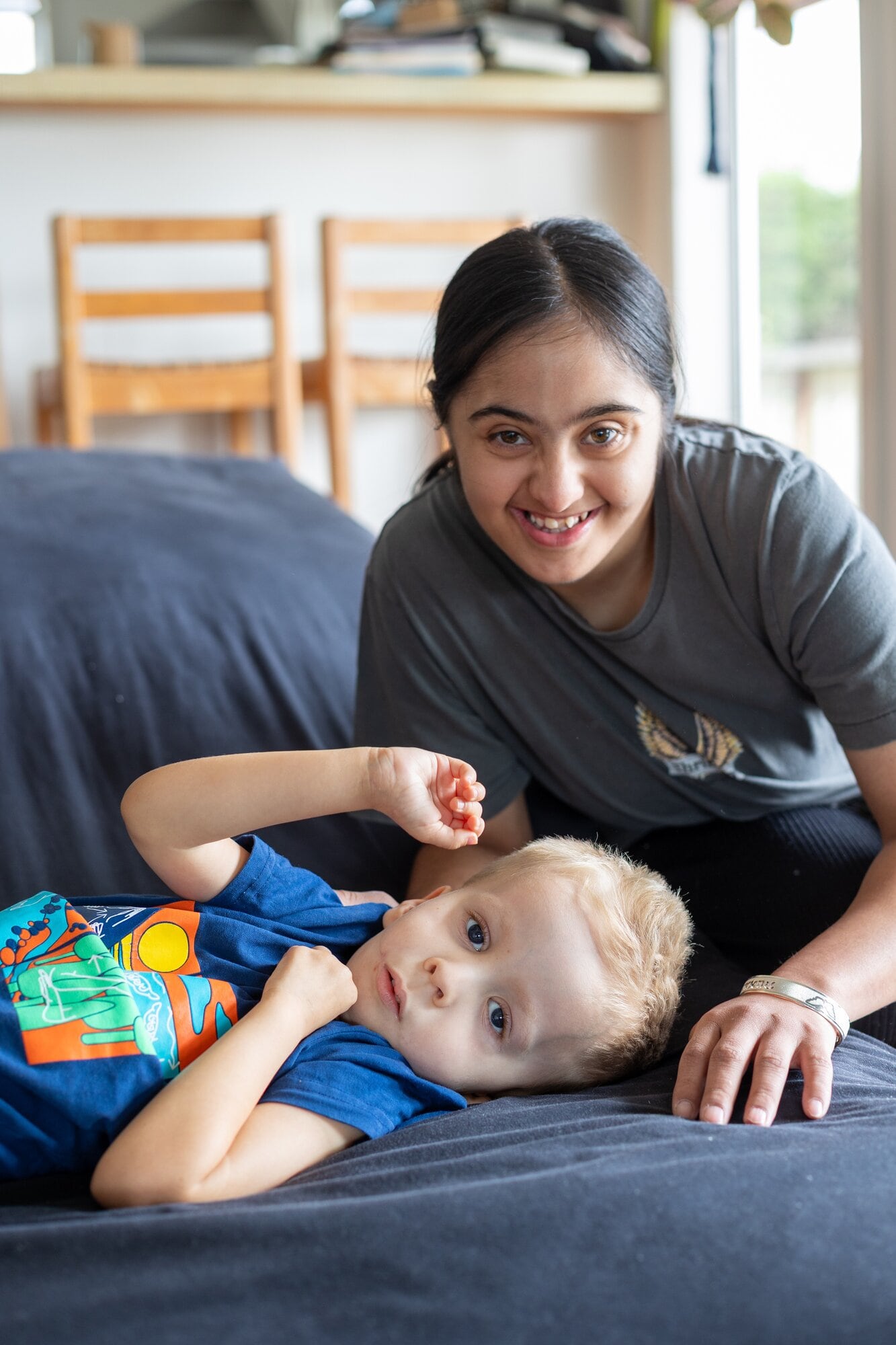  Ruhani Chauhan is 5-year-old Blayde Arnold&rsquo;s support worker. Photo / Natalie Murdoch