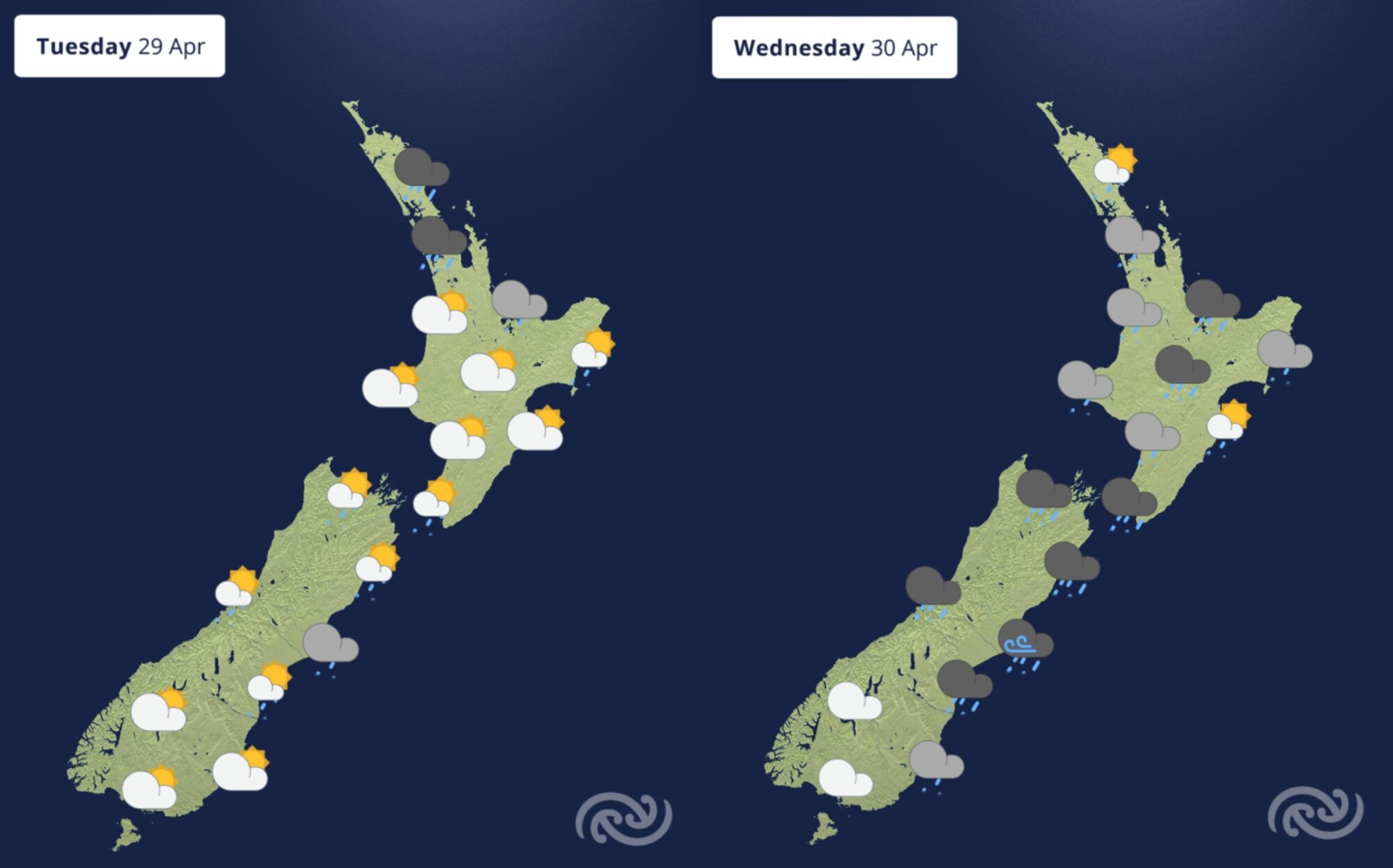  Periods of heavy rain is expected on Wednesday. Photo / MetService