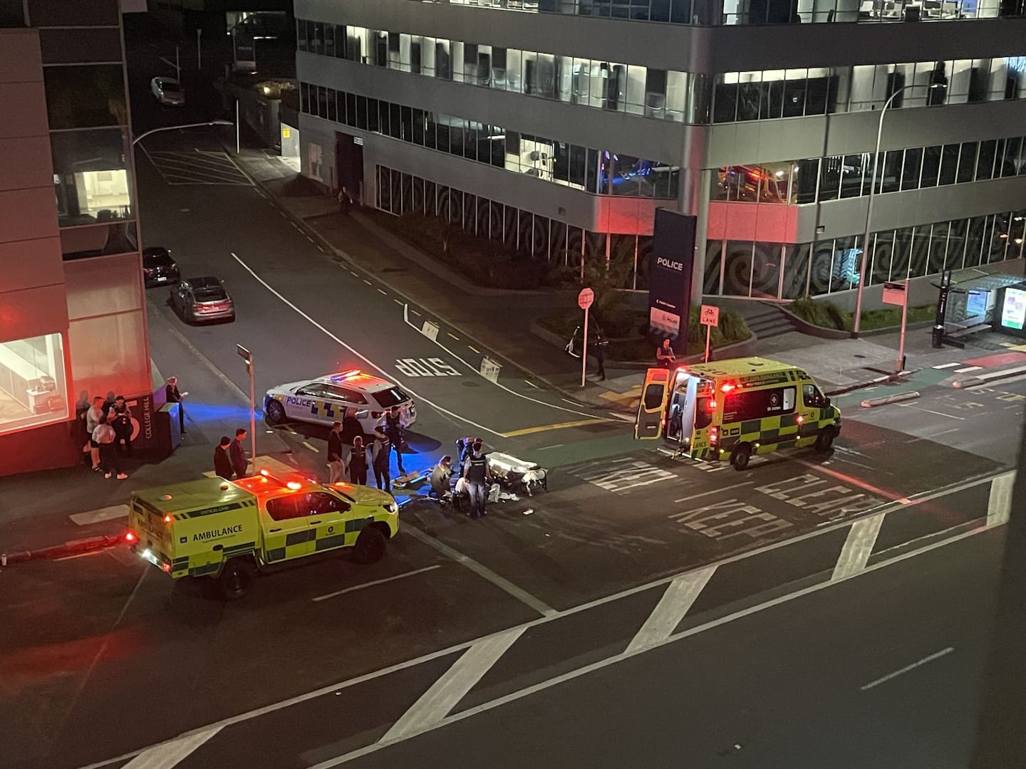 A man was left with serious head injuries after a crash on College Hill last night.