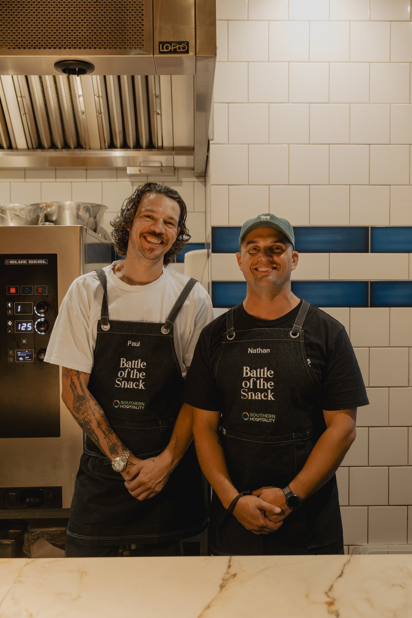  People’s Choice snack winner Nathan Turley (right) and his event mentor Paul Patterson.