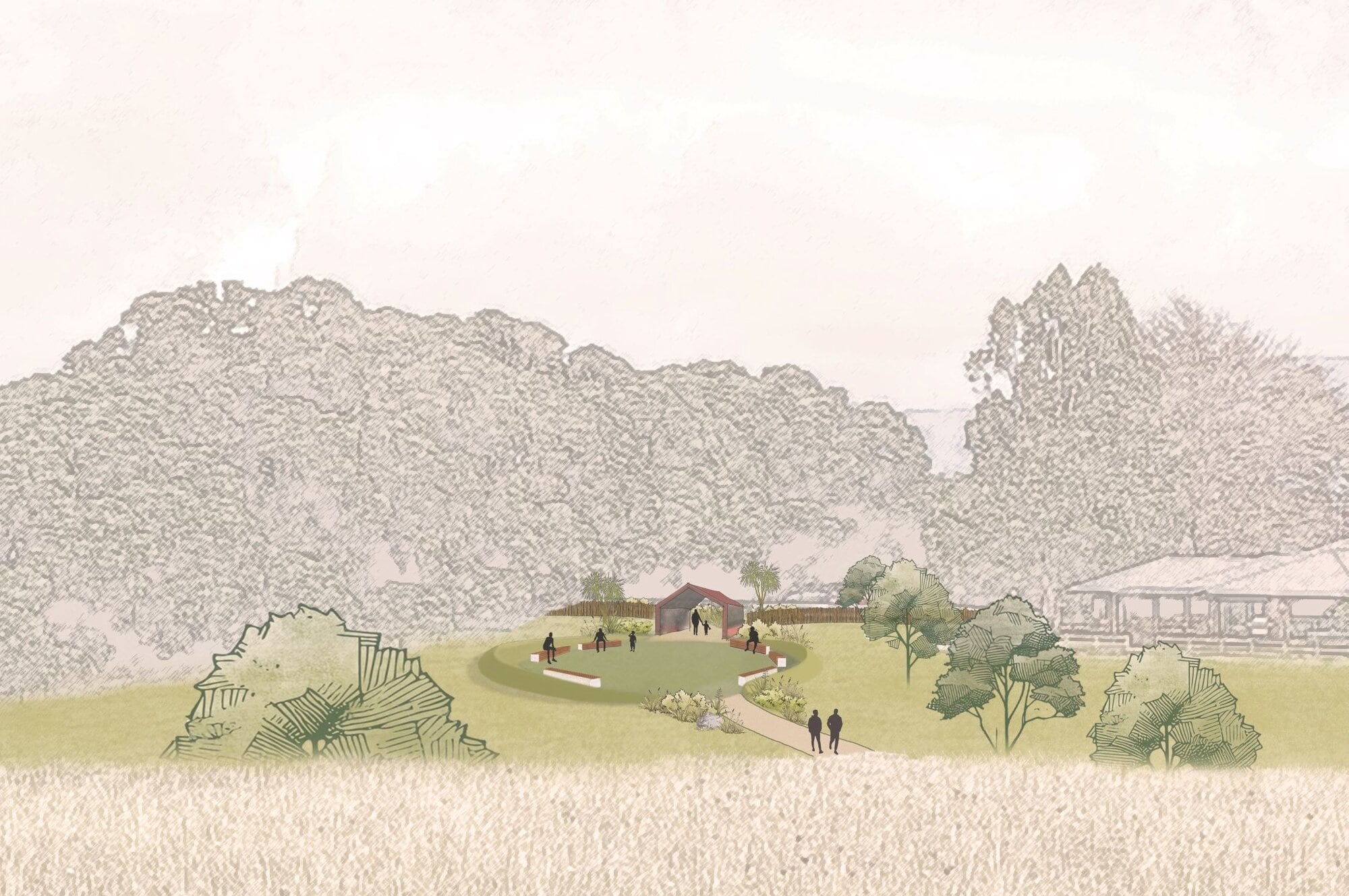  Concept drawing of Atea. Photo / Western Bay of Plenty District Council, Thrive Spaces and Places
