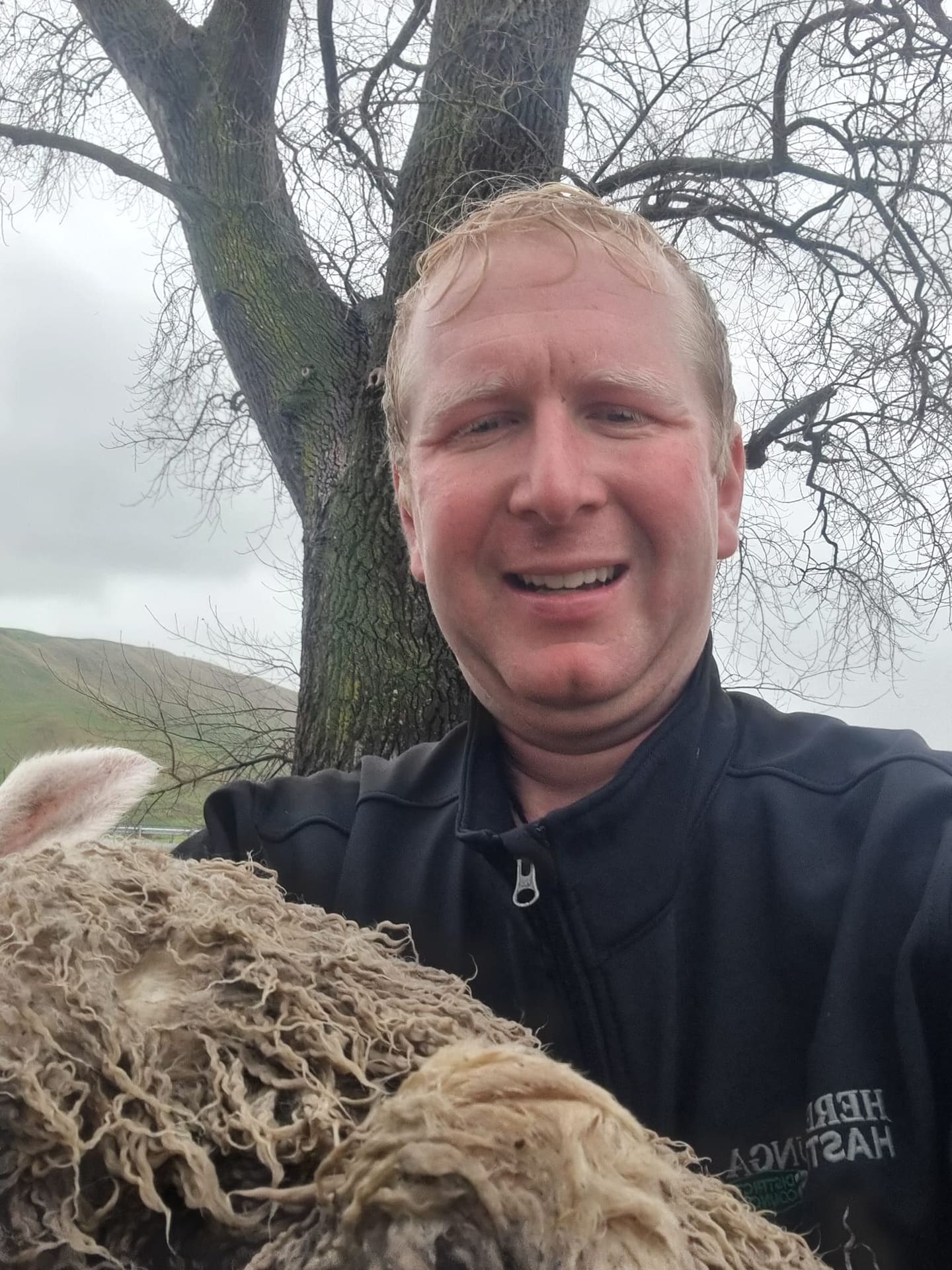 Marcus Buddo helped to carry sheep to dry land.