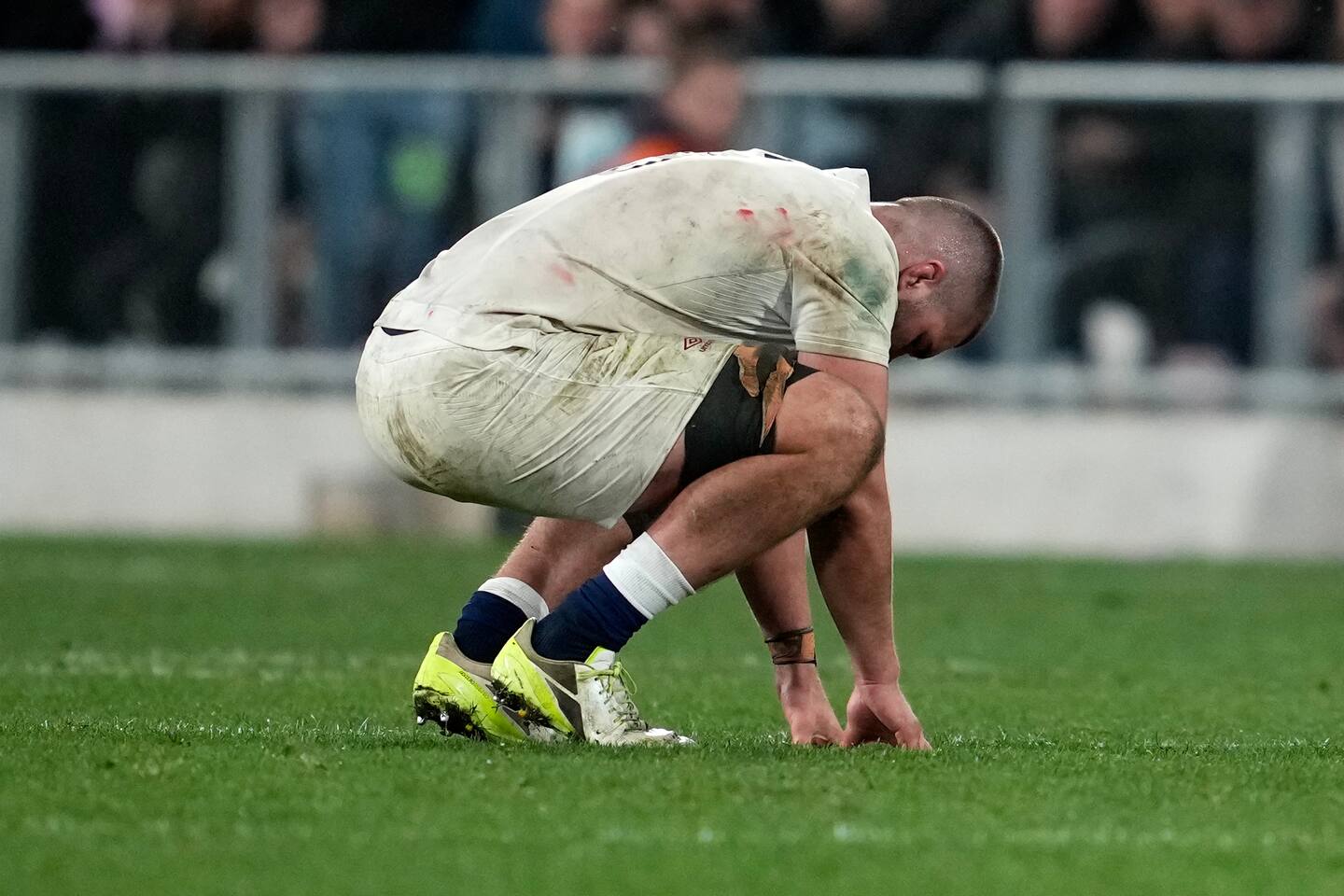 George Martin of England reacts in defeat. Photo / Photosport