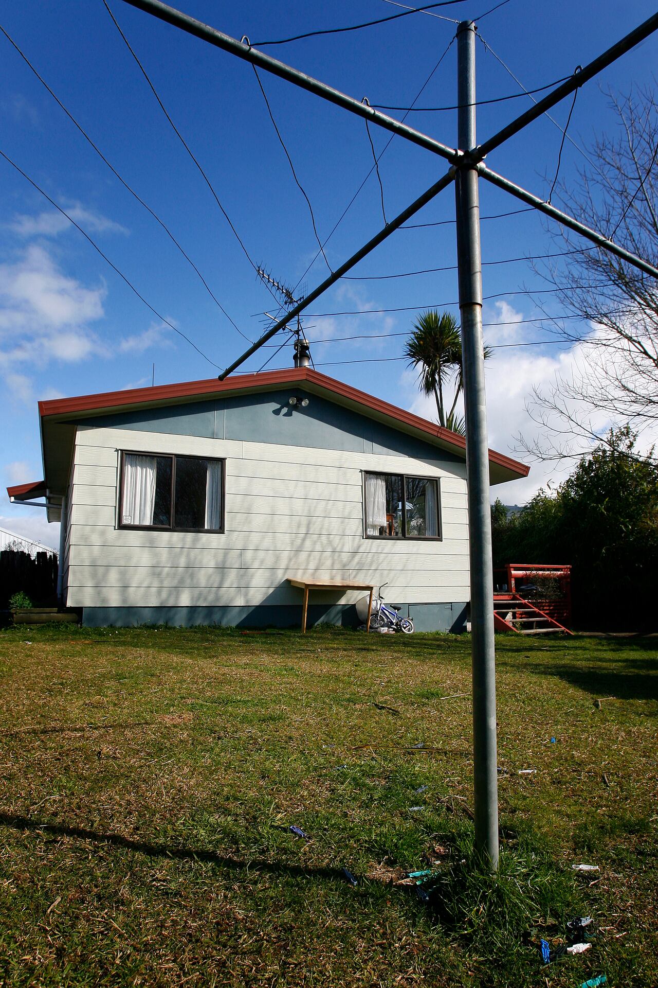 The clothes line at Nia Glassie's Frank St home. Photo / File