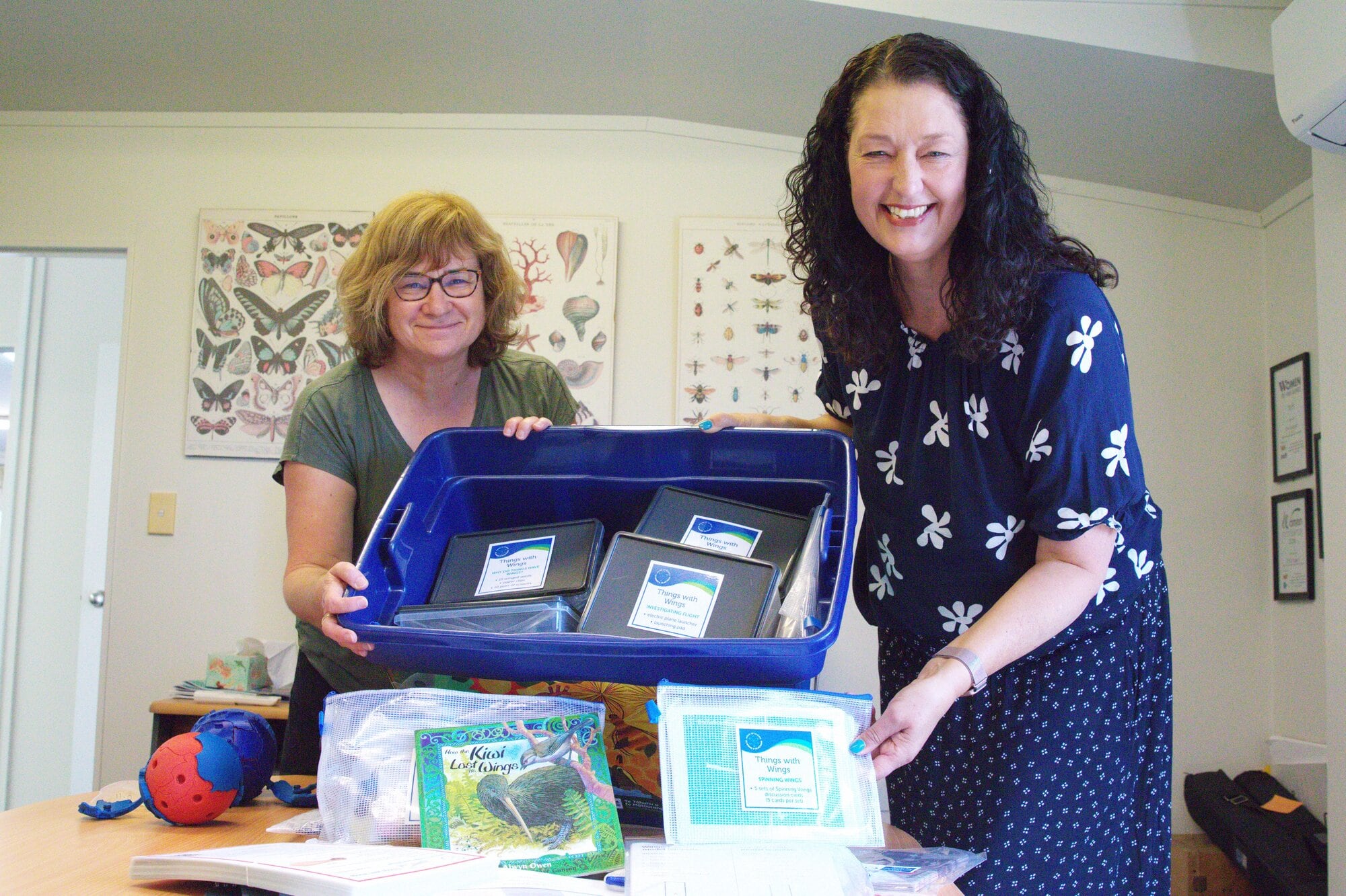 House of Science kit designer Jane Hoggard with chief executive Chris Duggan. Photo / Kelly O&rsquo;Hara