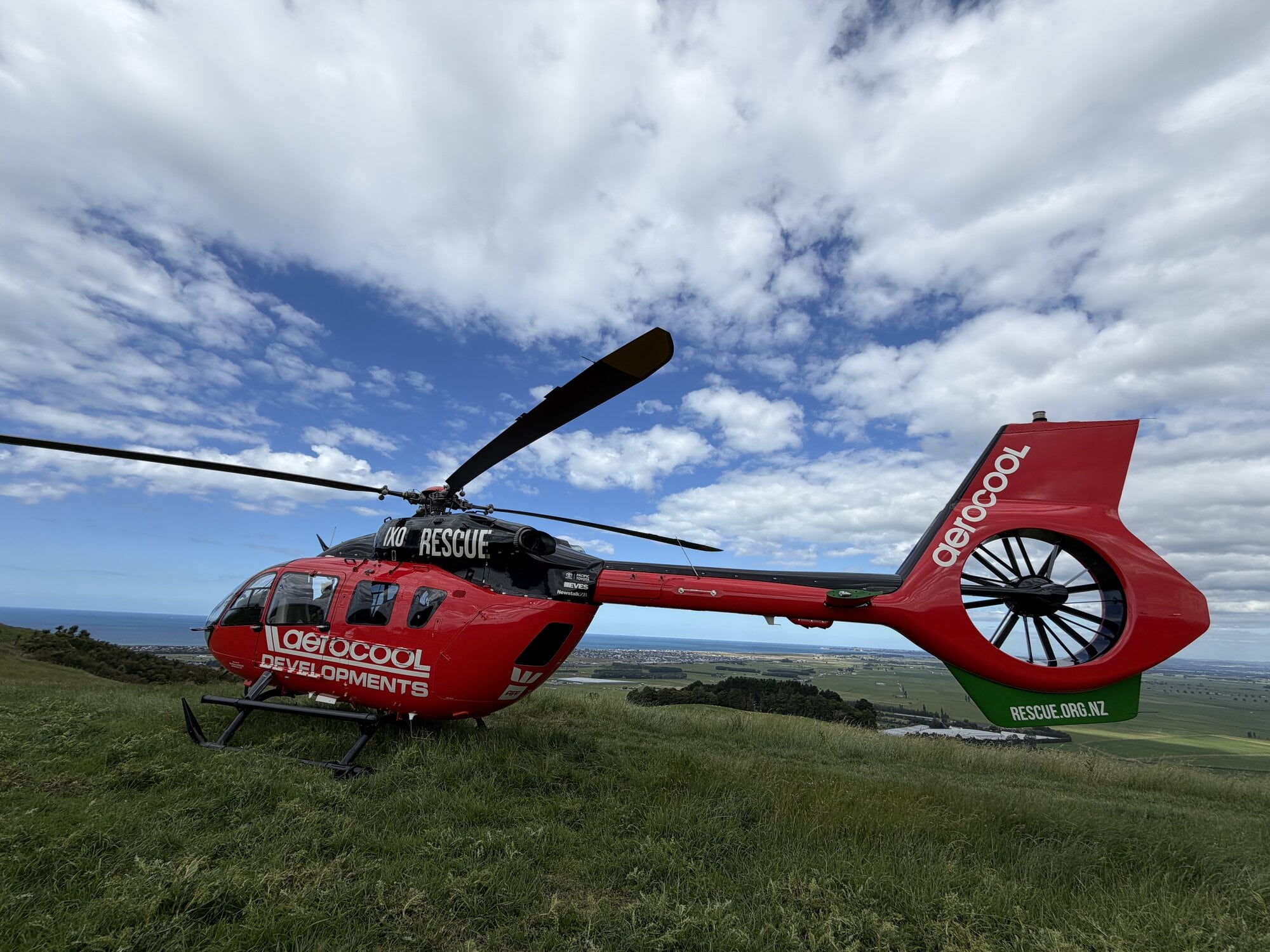 The Bay of Plenty's Aerocool Rescue Helicopter during a mission. Photo / PRHT