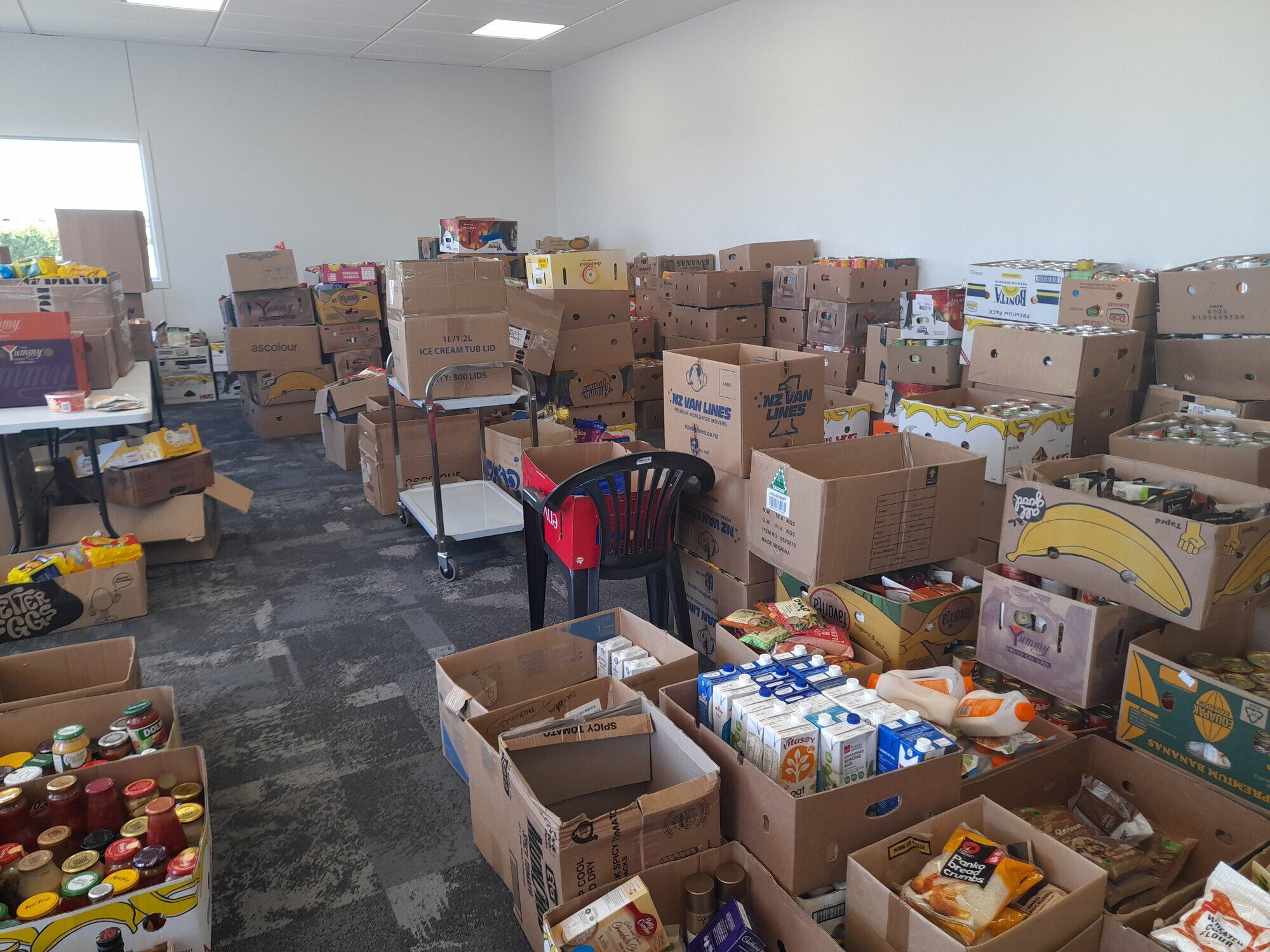 The 2024 Pāpāmoa Food Drive haul.