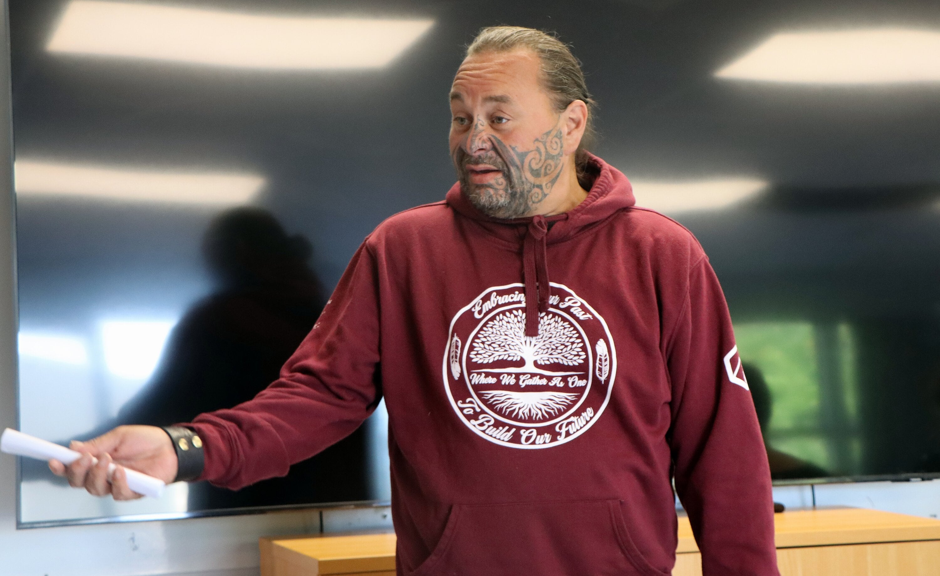  Otawhiwhi Marae representative Reon Tuanau. Photo / Alisha Evans