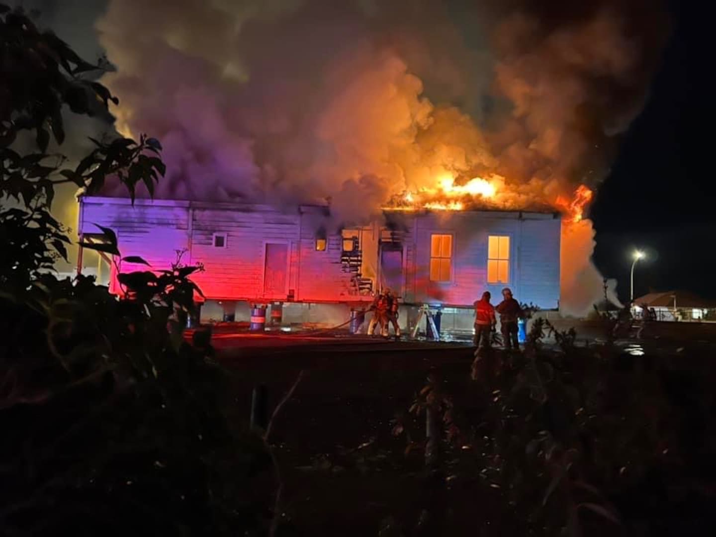 Huntly's historic railway station building was torched on May 31, last year. Photo / Waikato District Council