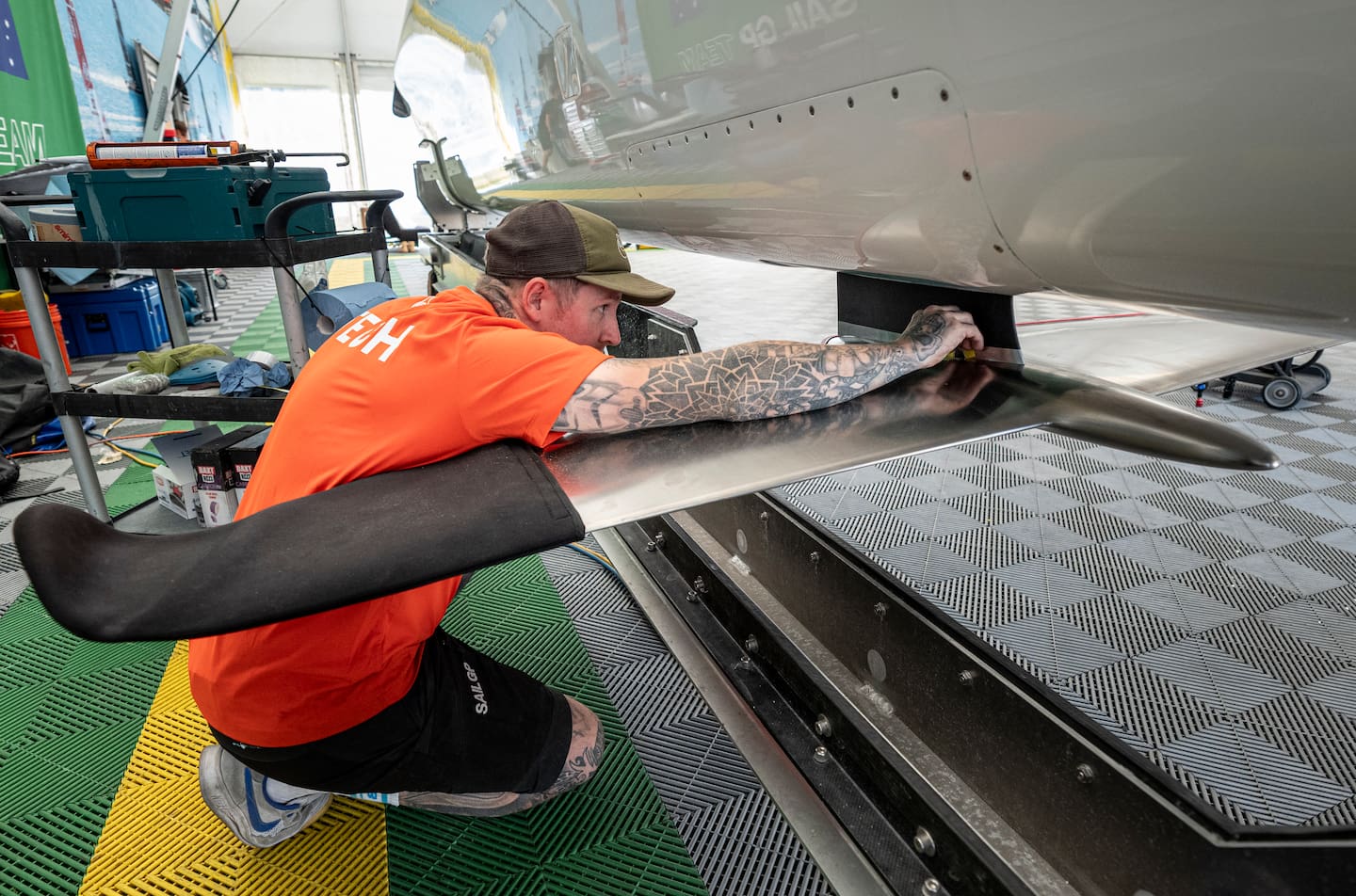 SailGP will roll out its new high-speed T-Foils across the fleet this weekend in Auckland. Photo / Bob Martin, SailGP