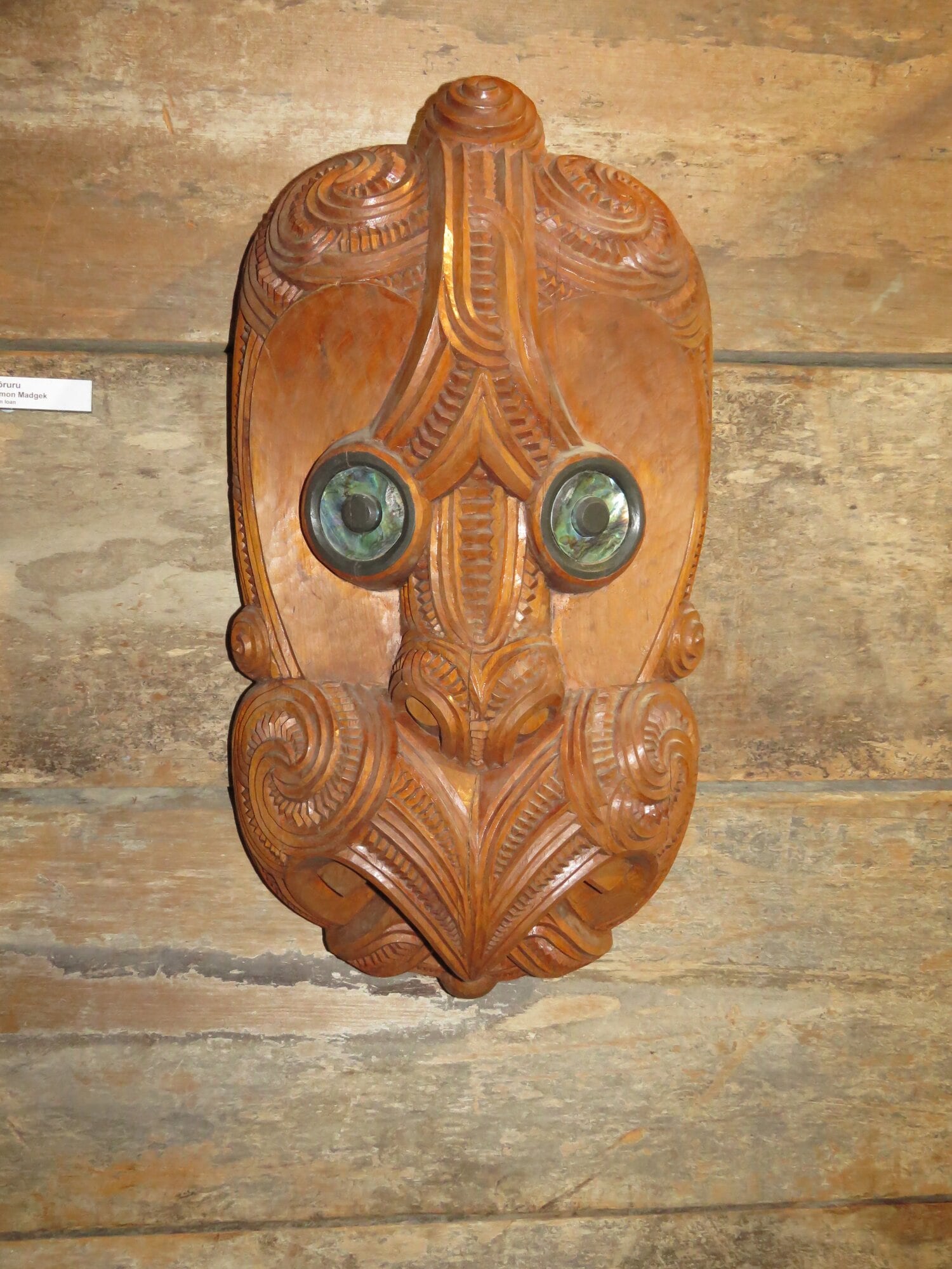  A Kōruru, created by carver Simon Madgek, on loan for the exhibition. Photo / Merle Cave