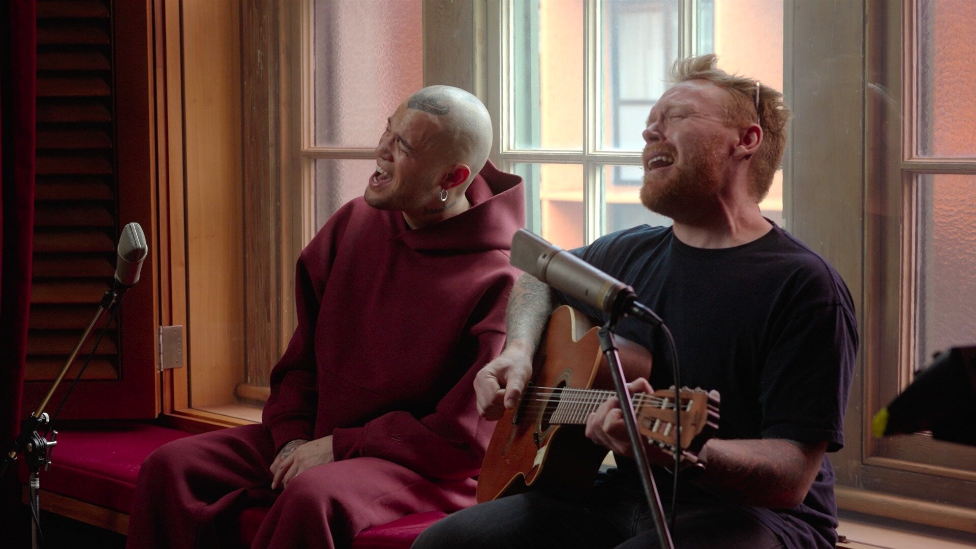 Joel Shadbolt of L.A.B, right, and Stan Walker.