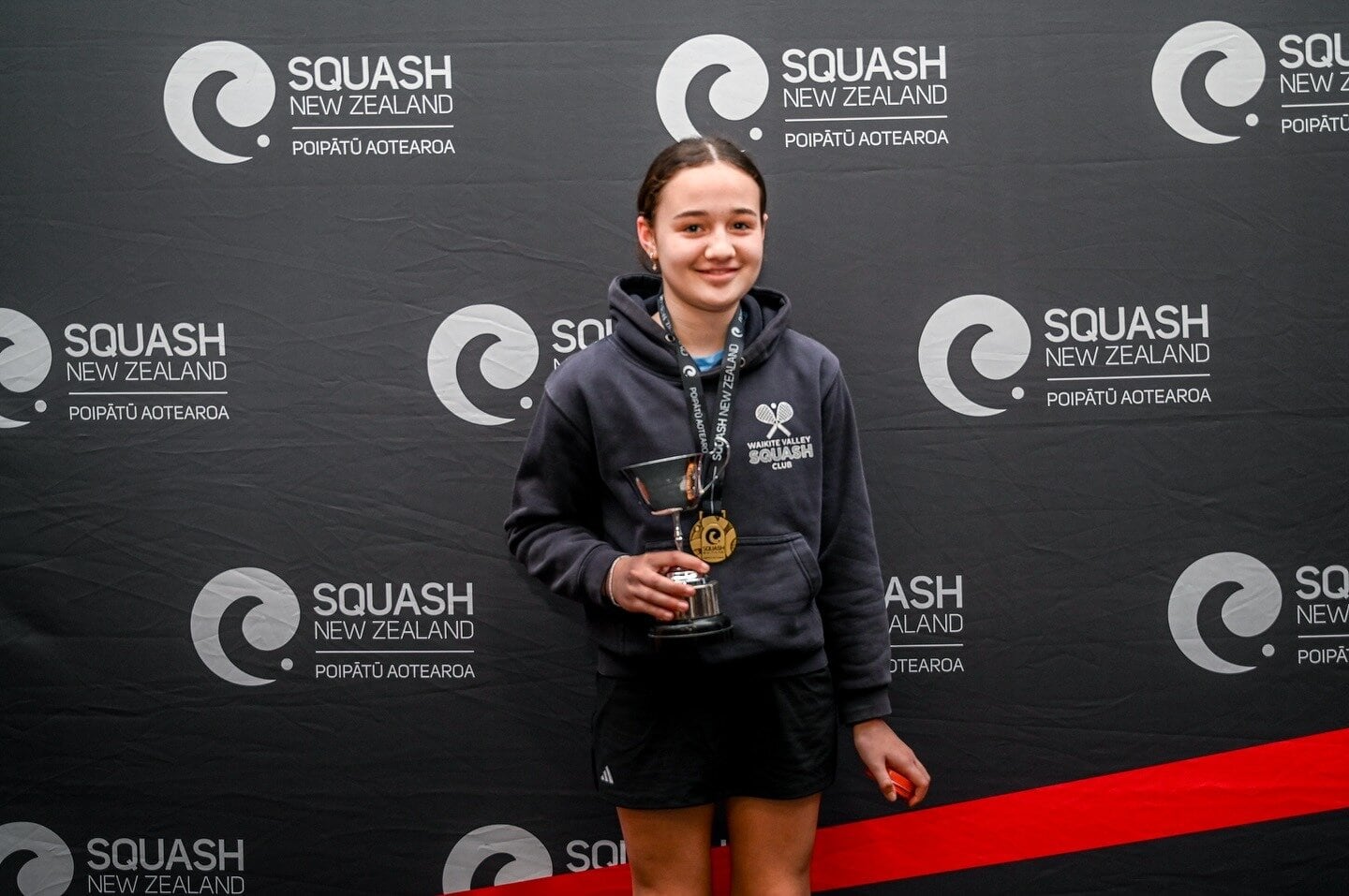  Animaia Payne (13) won the Squash New Zealand U13 Girls National Title last year. Photo / Supplied
