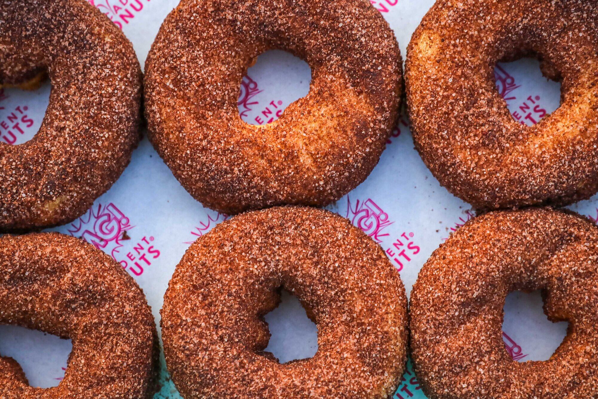  While the donut itself remains round, the flavour captures the familiar chocolate fish flavour of strawberry and vanilla with cacao.  Photo / Kelly O'Hara