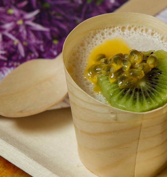 Almond milk jelly with kiwi fruit and passionfruit NZ Herald