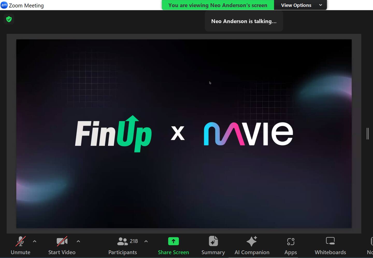 A screenshot from a Zoom promotion for an investment scheme this week, linking it to MaVie, the subject of a Commerce Commission warning.