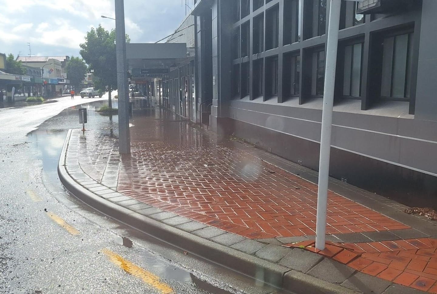 The flooding was quick to drain away. Photo / CHB Council