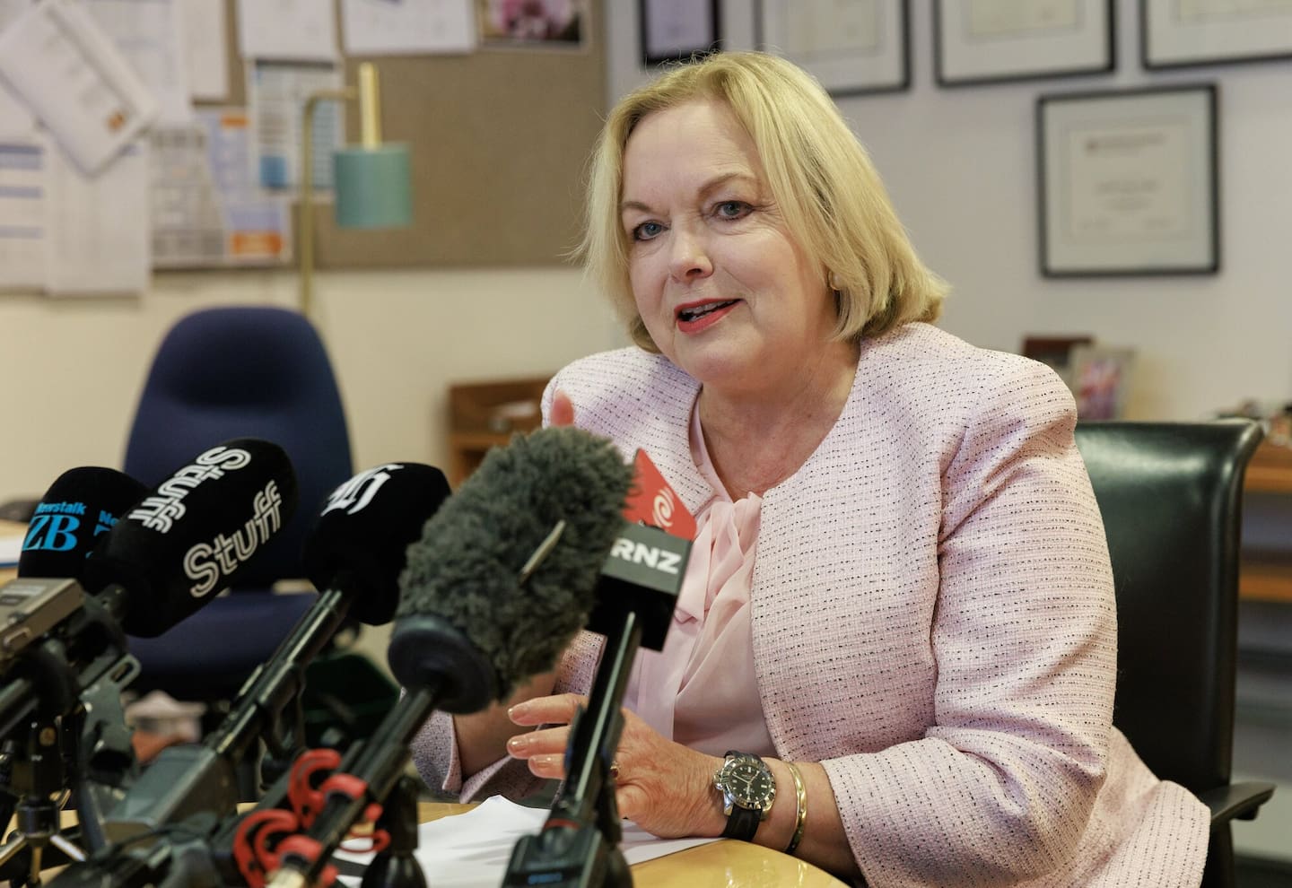 Defence Minister Judith Collins announced a big increase in defence spending last year. Photo / Mark Mitchell