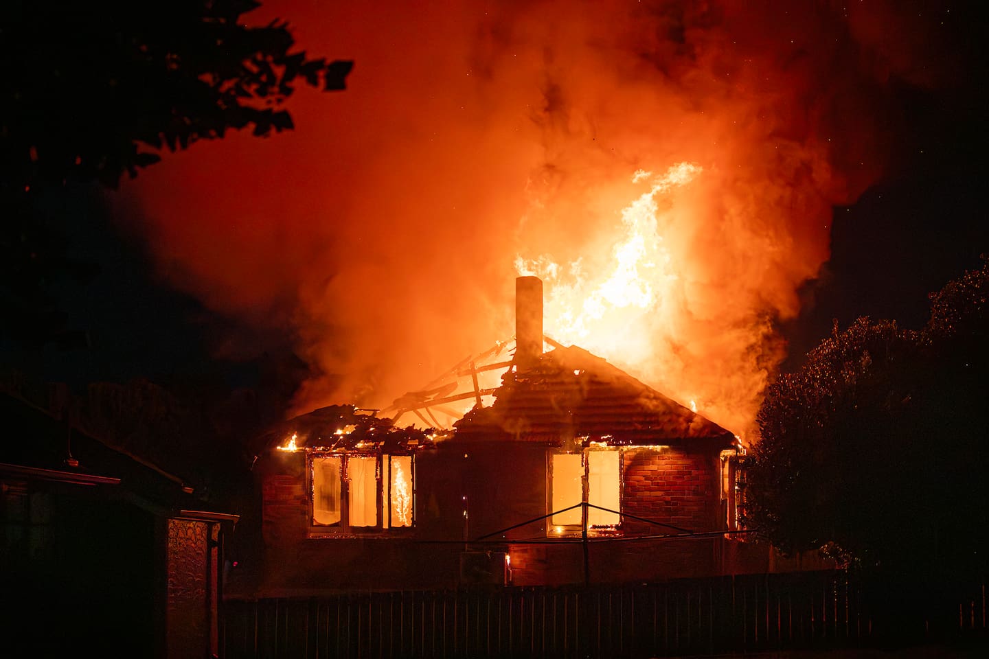 The Panmure house was destroyed in the blaze, which was reported around 11pm. Photo / Hayden Woodward