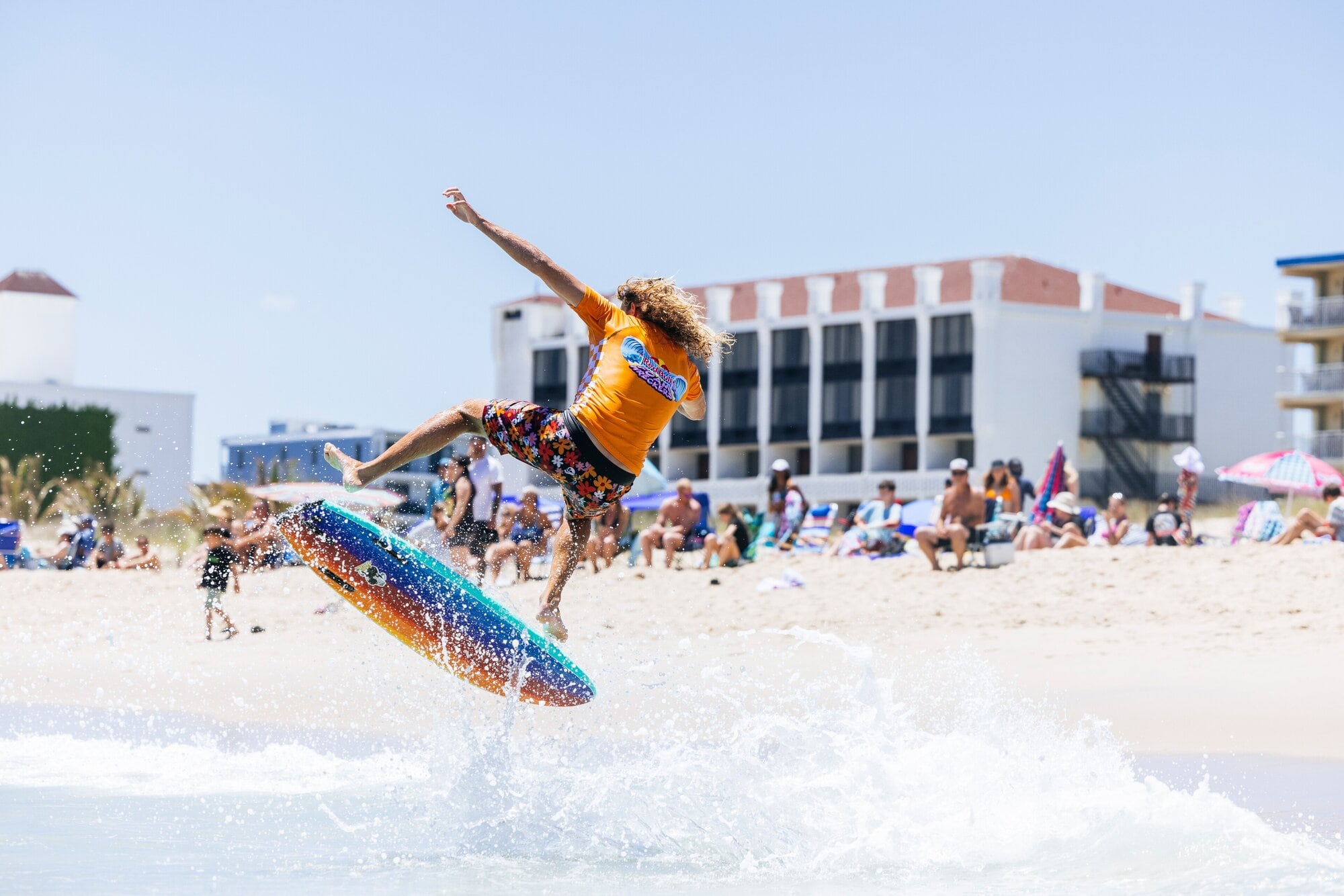 Blair Conklin surfs at Red Bull Foam Wreckers at Ocean City, Maryland, USA on June 8, 2024. Photo / Pat Nolan