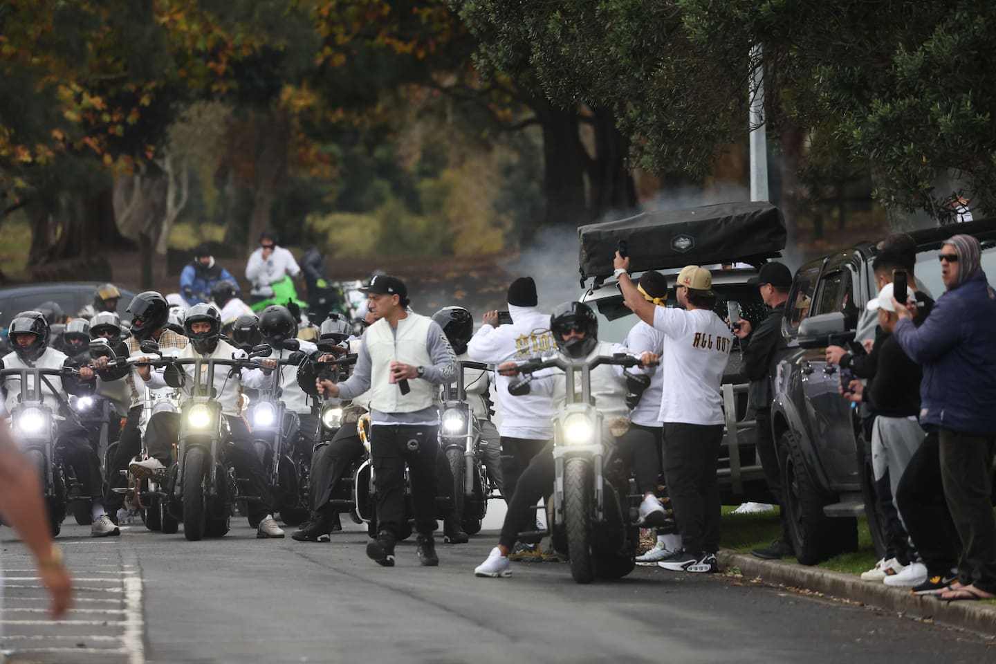 A police spokesman said they expected that the convoy members would behave acceptably.