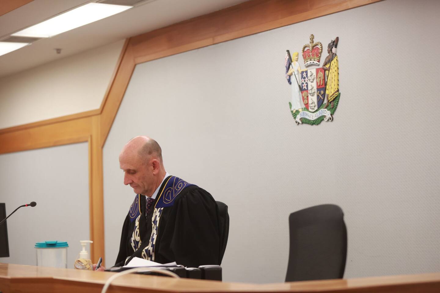 Judge Peter Hobbs sentenced KiwiRail in the Wellington District Court this afternoon. Pool photo / Juan Zarama Perini/Stuff