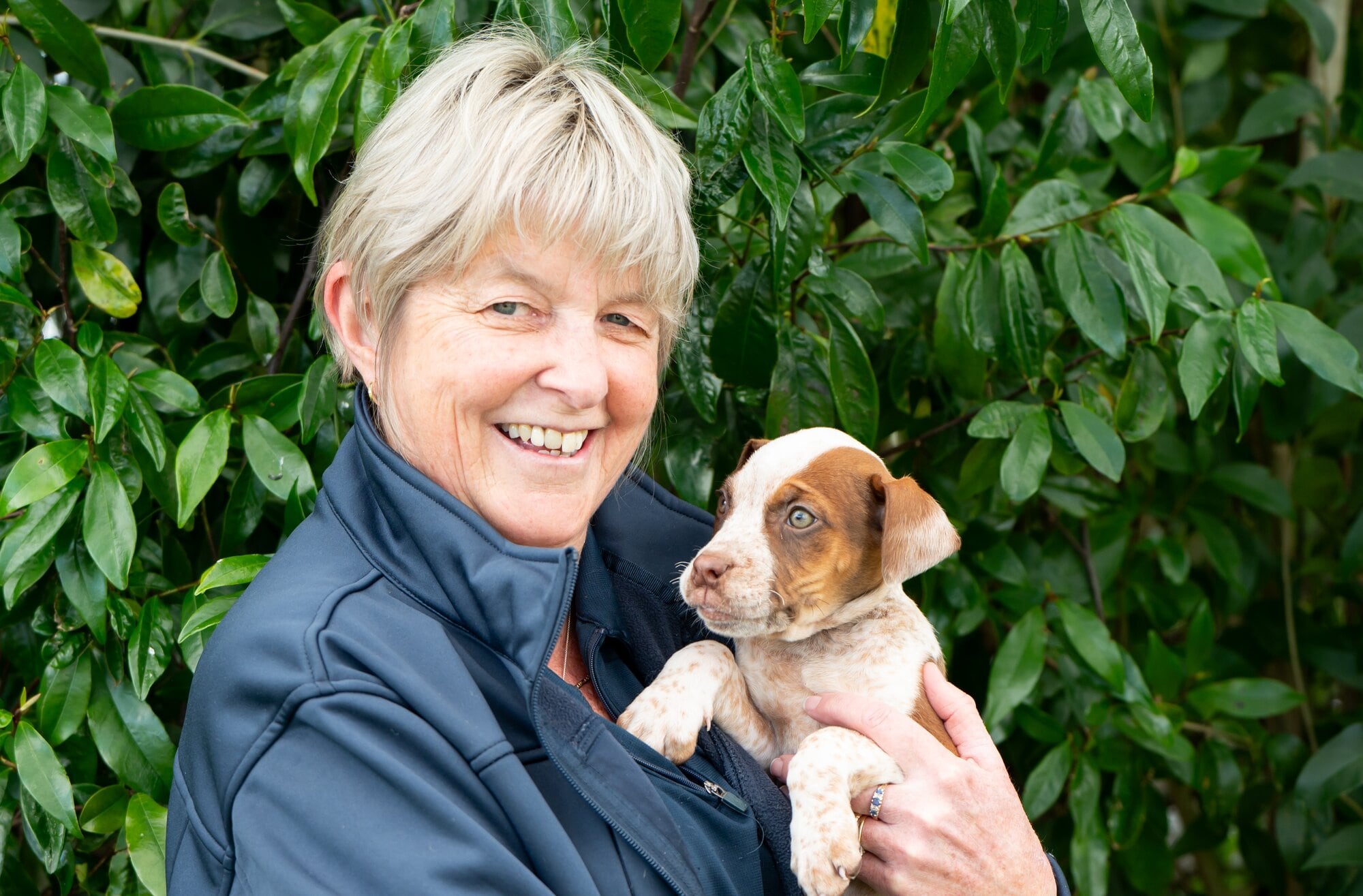 Tauranga SPCA manager Andrea Crompton with puppy Astrid. Photo / Brydie Thompson