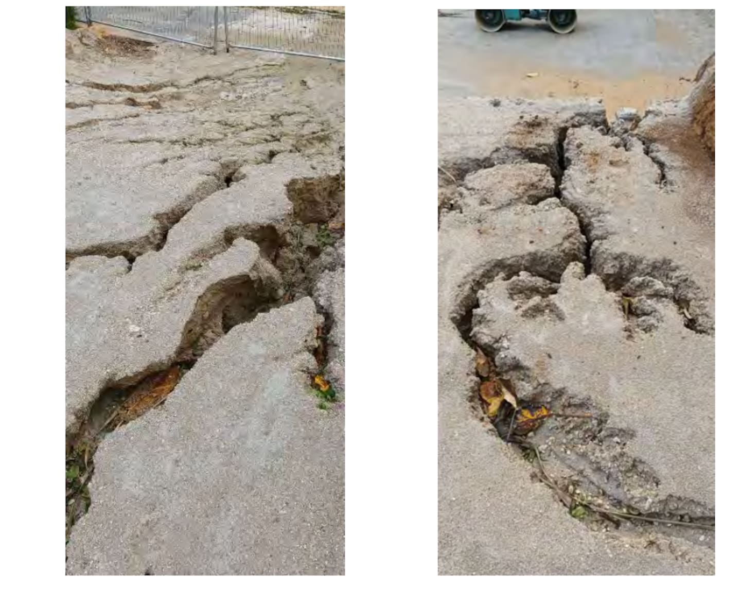 An example of the damage the heavy rainfall caused on the site. Photo / Supplied