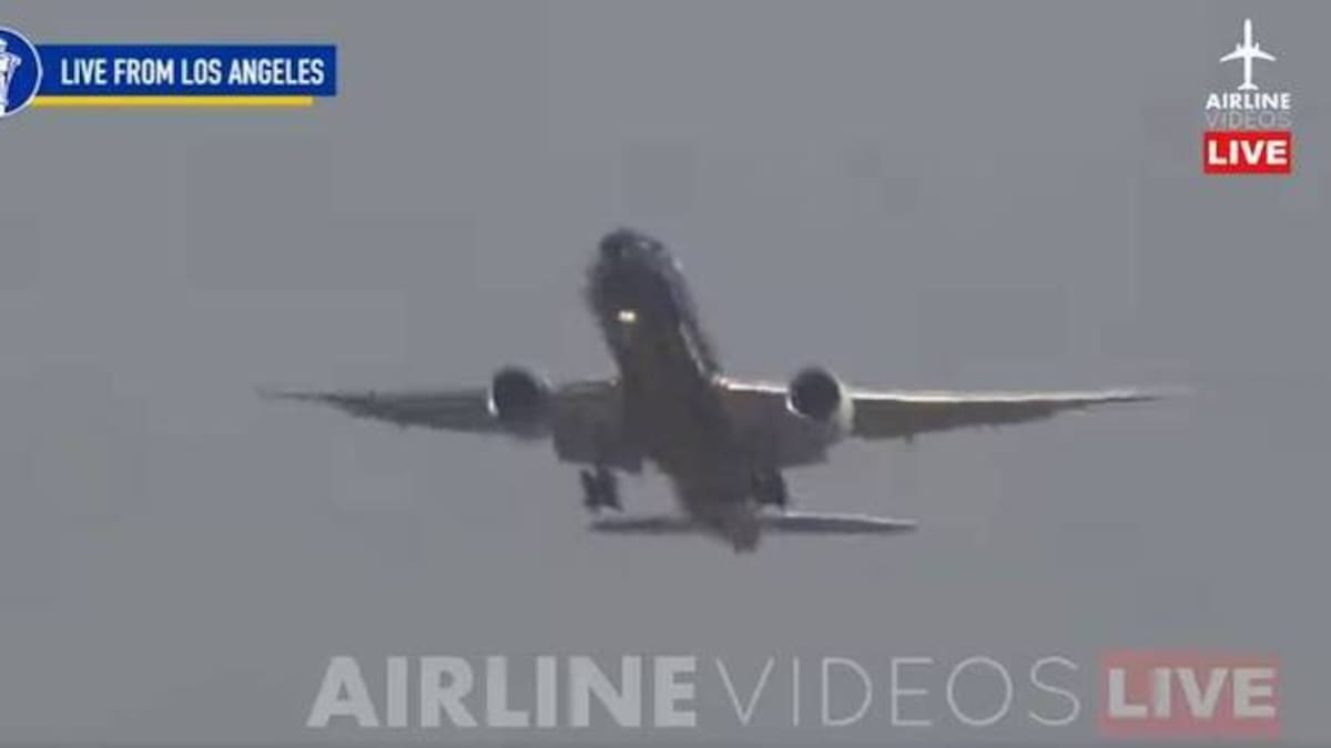 Watch: Air NZ flight abandons LAX landing due to smaller aircraft on runway Watch: Air NZ flight abandons LAX landing due to smaller aircraft on runway