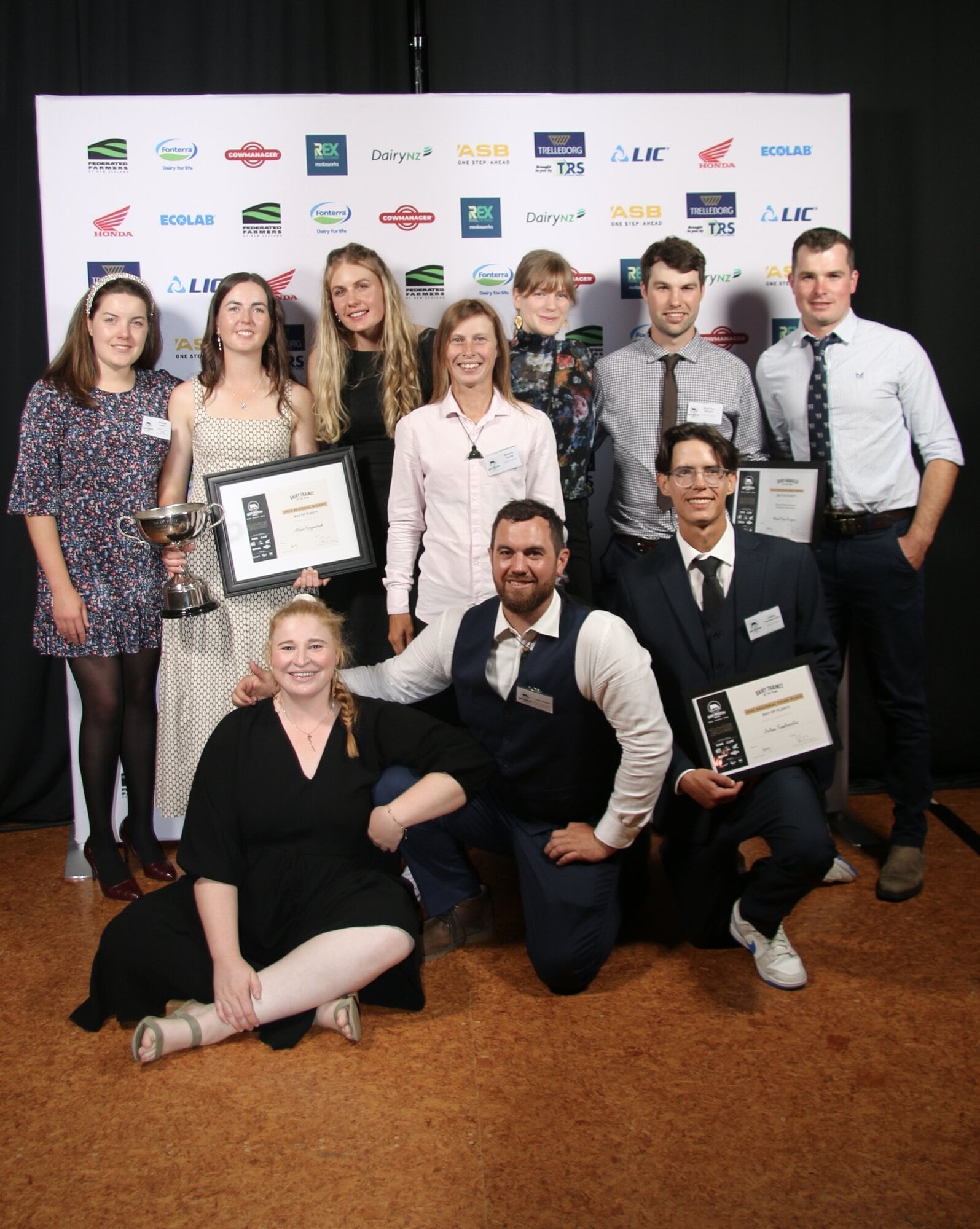  Te Puke Young farmers at the awards ceremony. Photo / Supplied