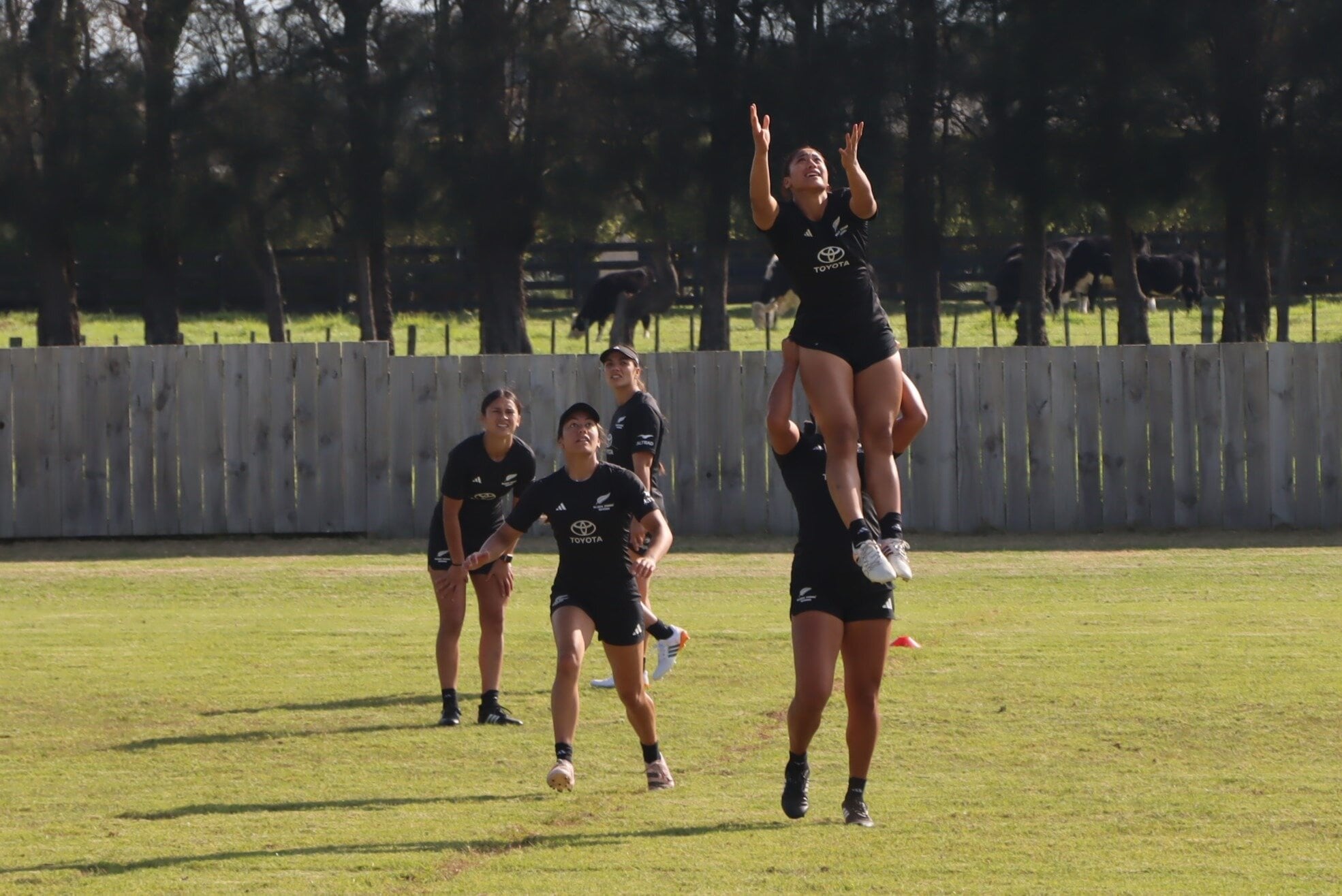 Black Ferns training at Te Kura o Matapihi. Photo / Kaitlyn Morrell