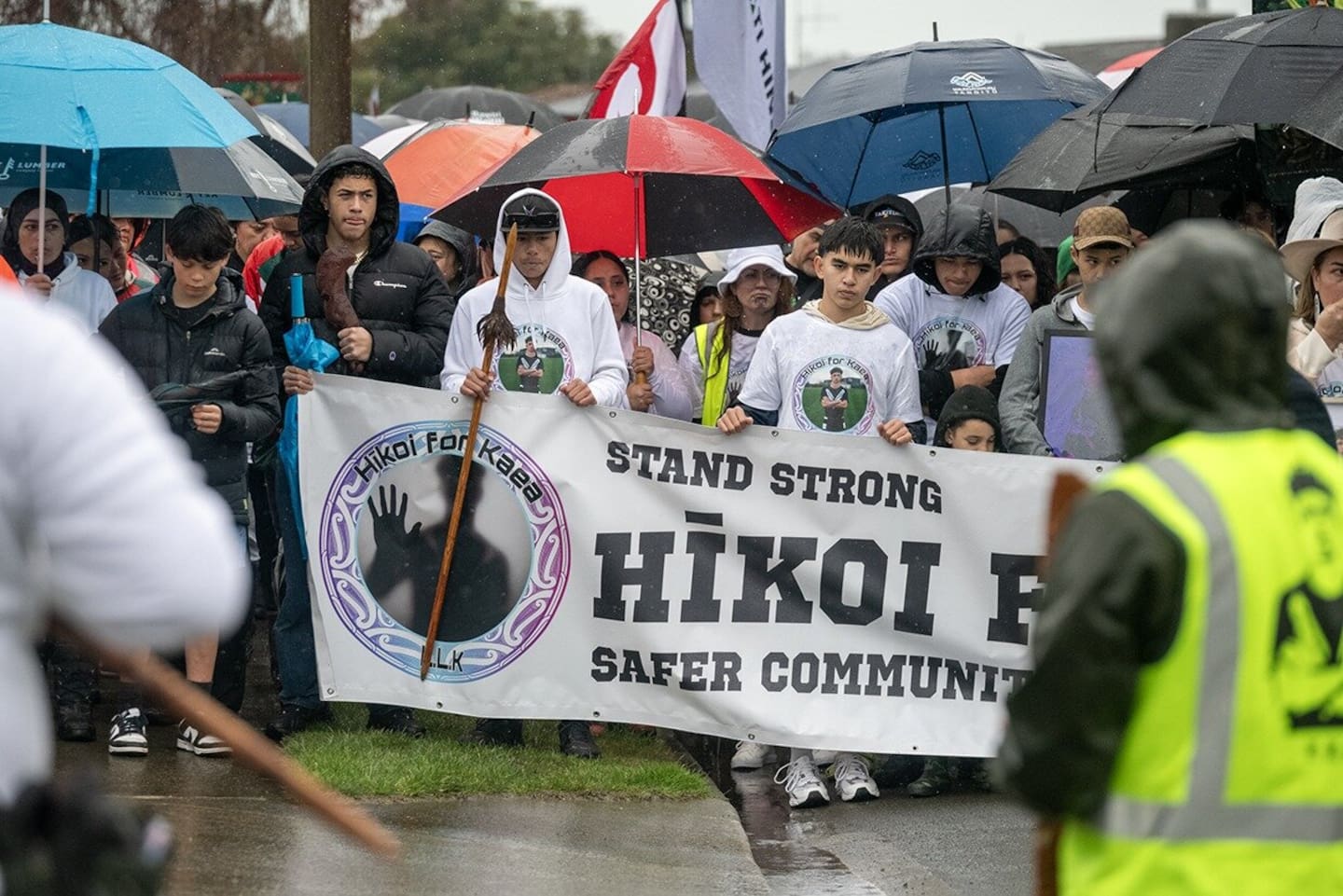 A Hīkoi for Kaea through Napier called for justice and was a push to make Hawke's Bay a safer place for young people. Photo / Connull Lang