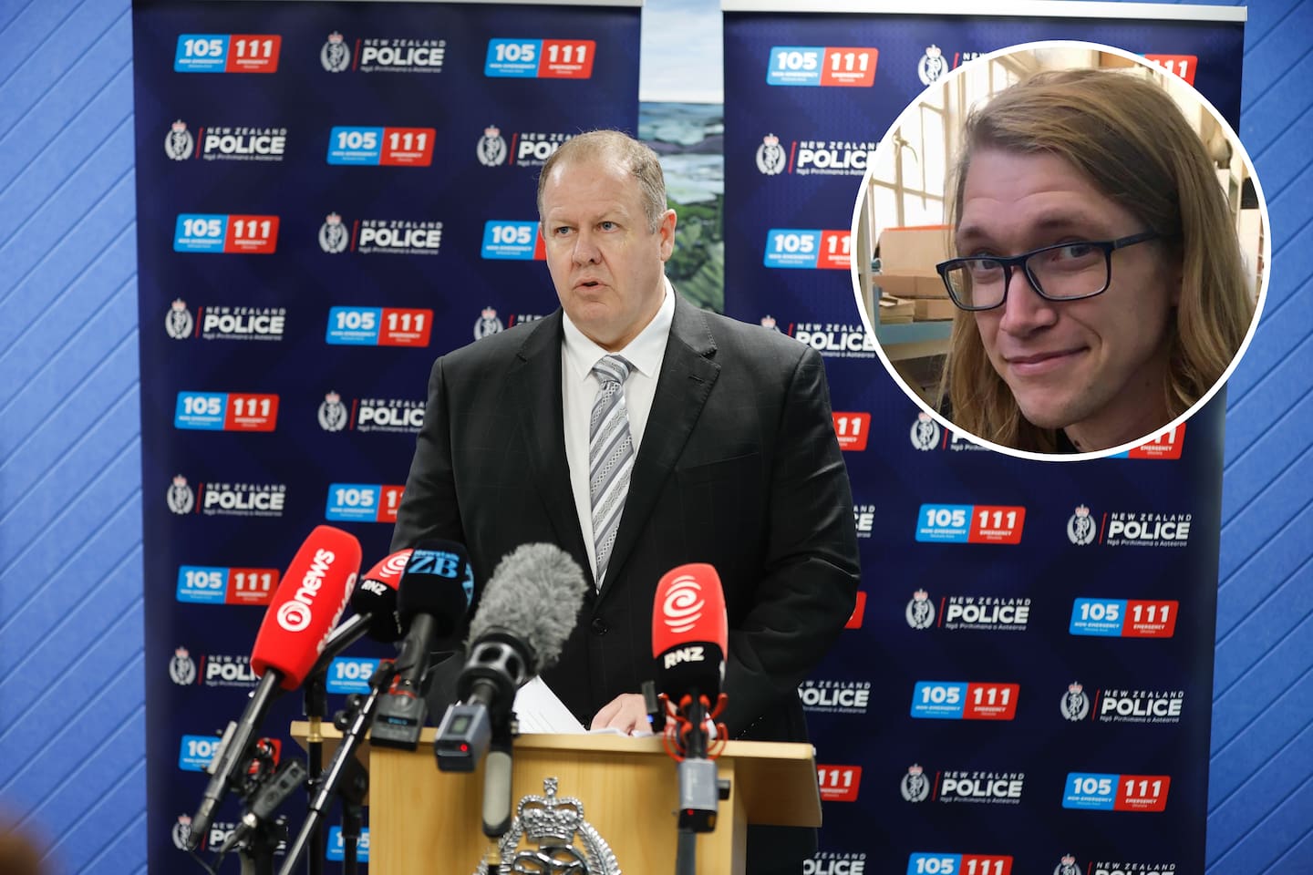 Detective Inspector Glenn Baldwin revealed at Auckland City Police Hub that police discovered a machete in Maybury Reserve in Glen Innes. Photo / Michael Craig