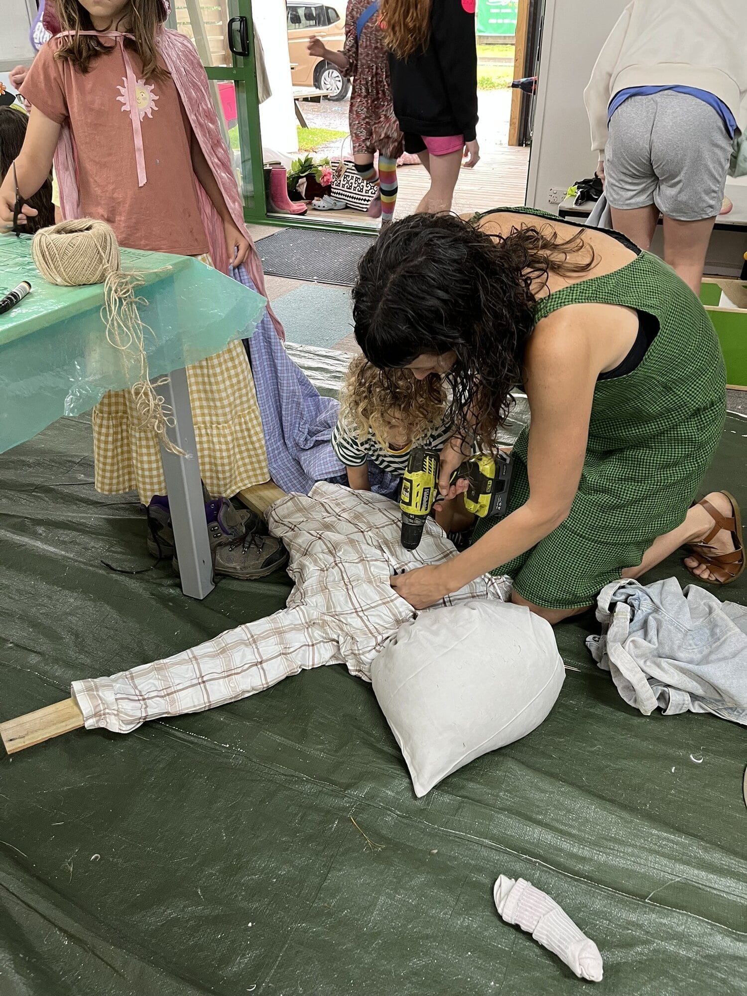  A scarecrow under construction on February 14. Photo / Supplied