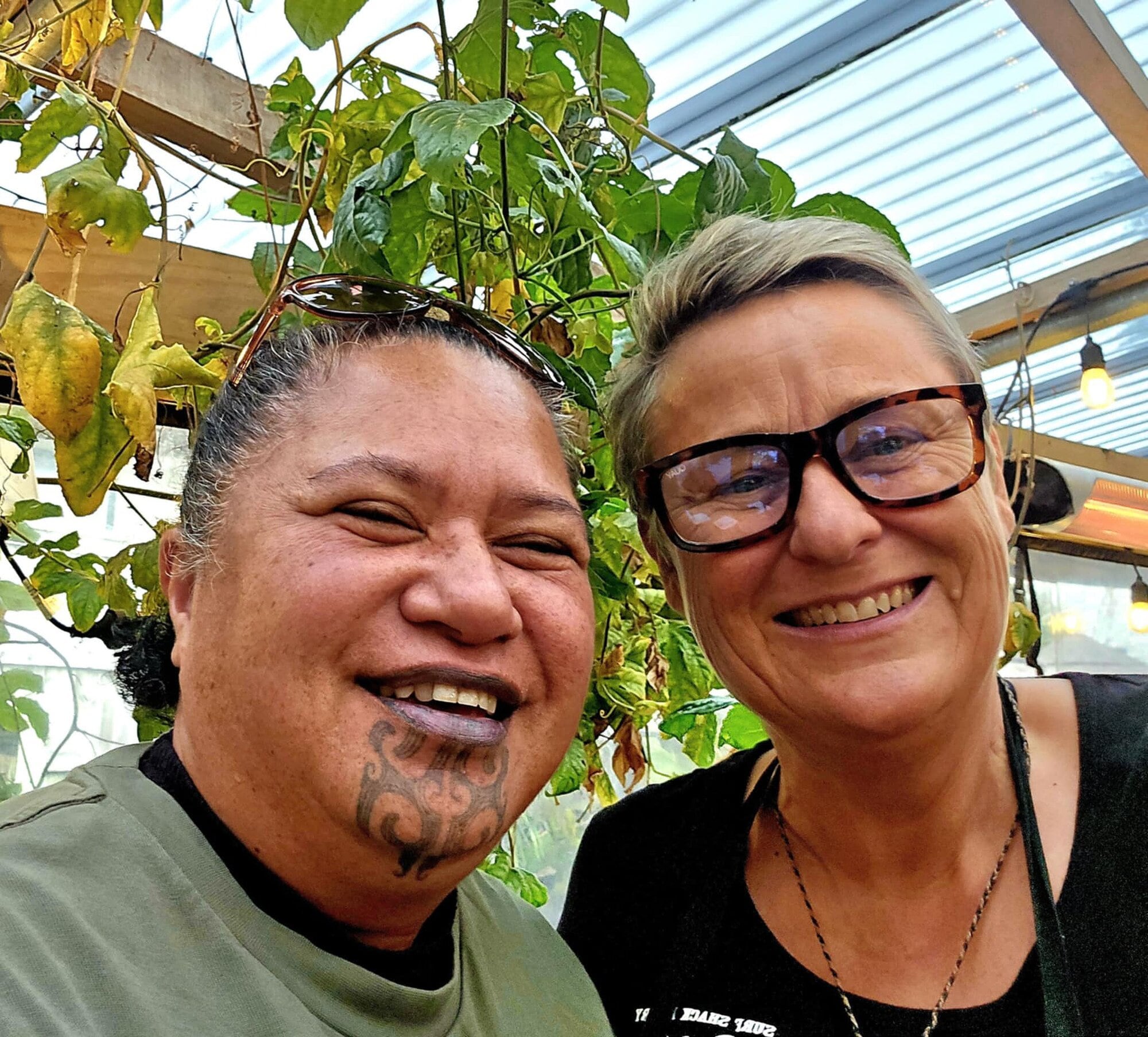 Kararaina Sydney and Pip Coombes. Kararaina helped Pip with sourcing the native herbs and advising on ingredients. Photo / Supplied.