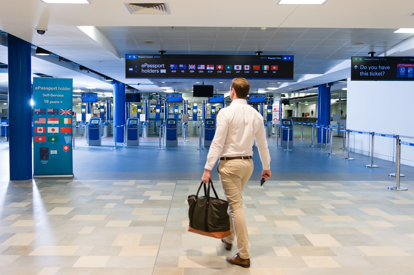 The couple were stopped at Brisbane International Airport. Photo / BNE