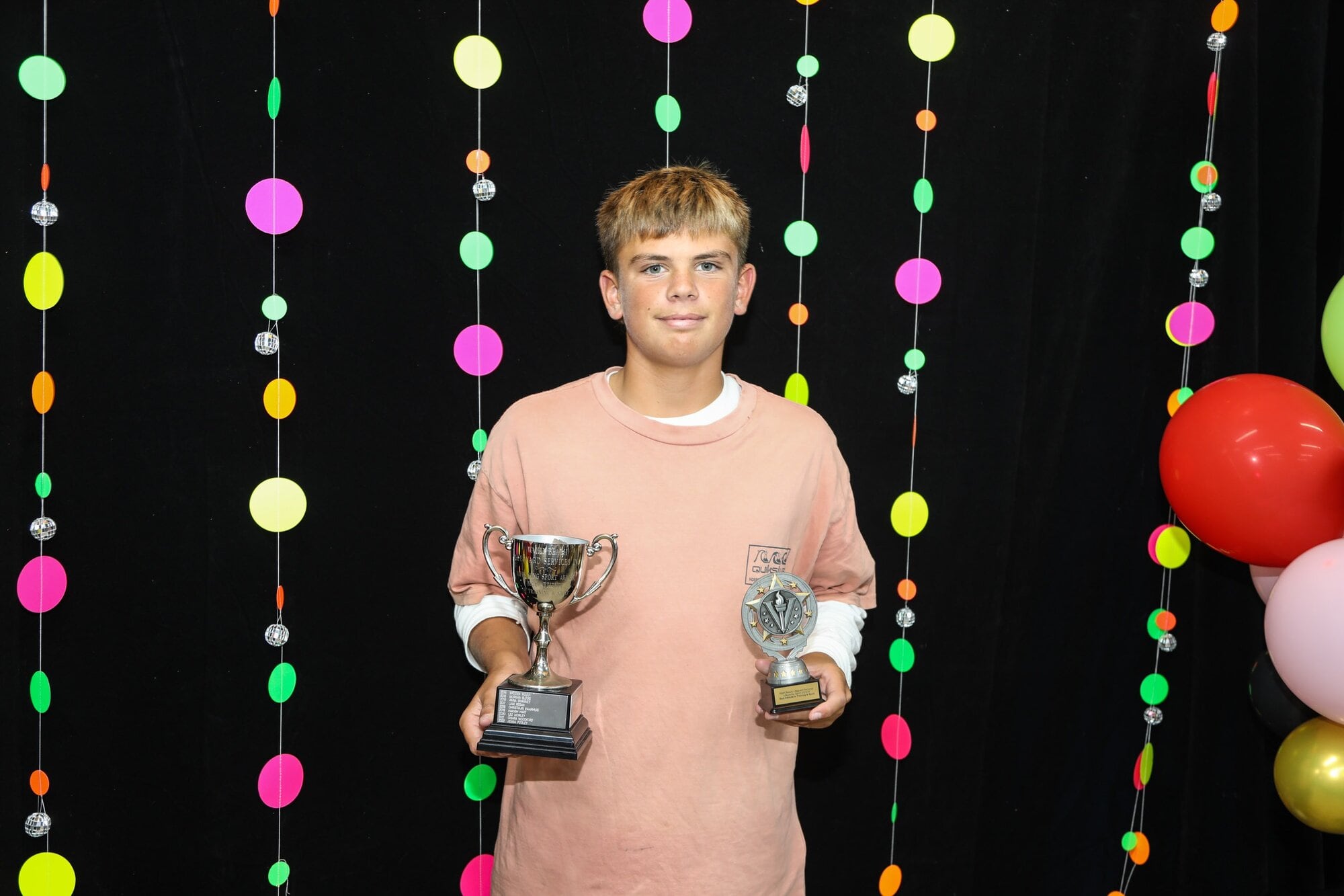  Byron McIntyre was bestowed the McLaughlin Shield for U19 Sports and Lifeguarding Volunteer. Photo / Alex Wilkins