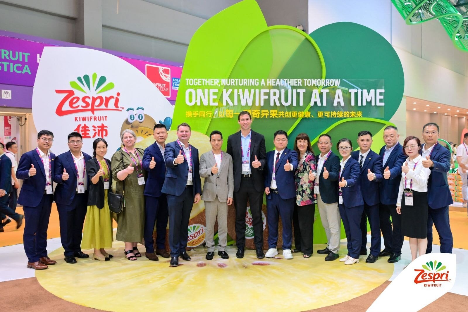  The Zespri delegation at Asia Fruit Logistica 2025 in Hong Kong. Photo / Supplied