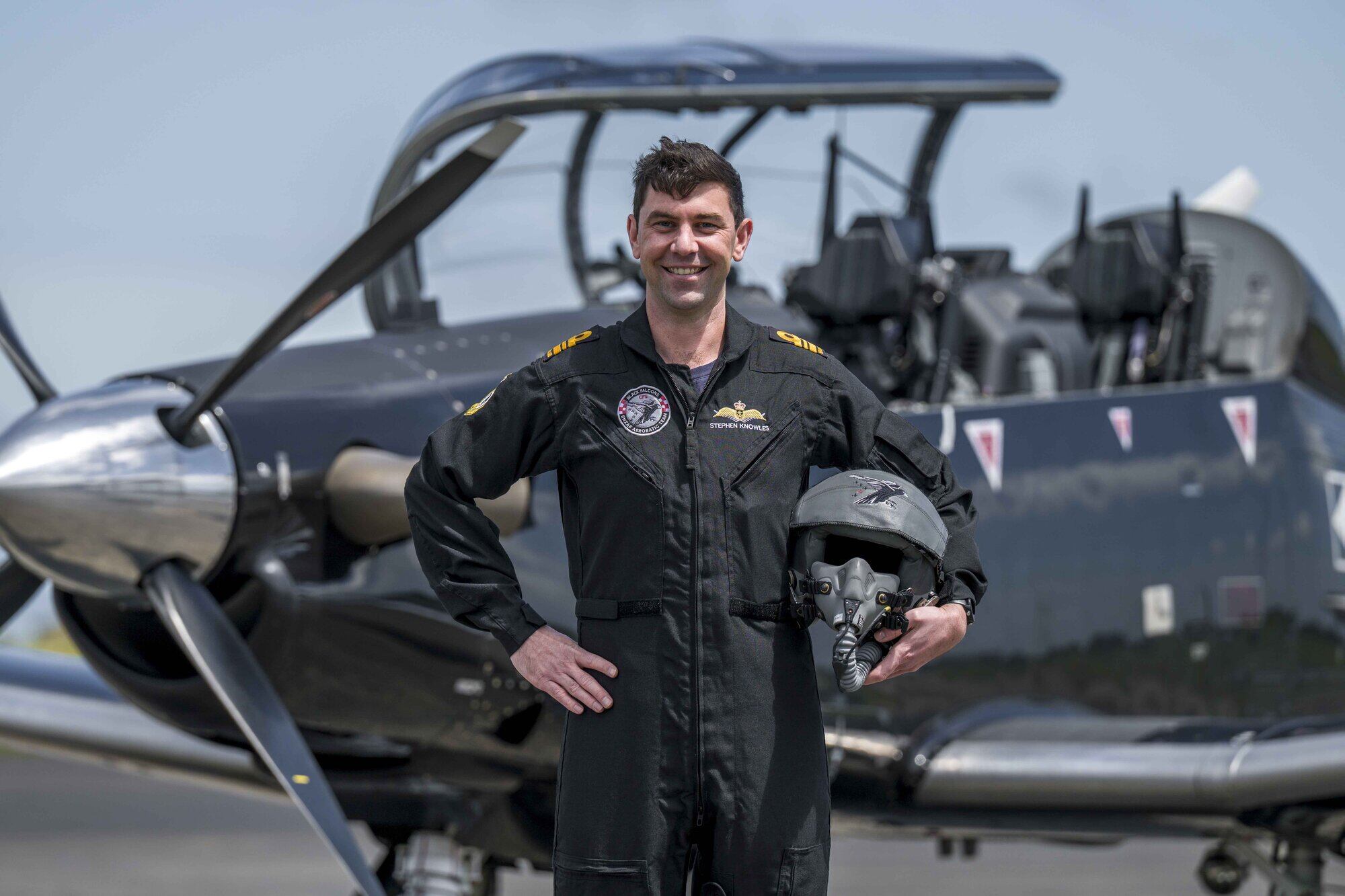 RNZAF's Black Falcons Team 2026 Season. Lieutenant Commander Stephen Knowles. Photo / Supplied