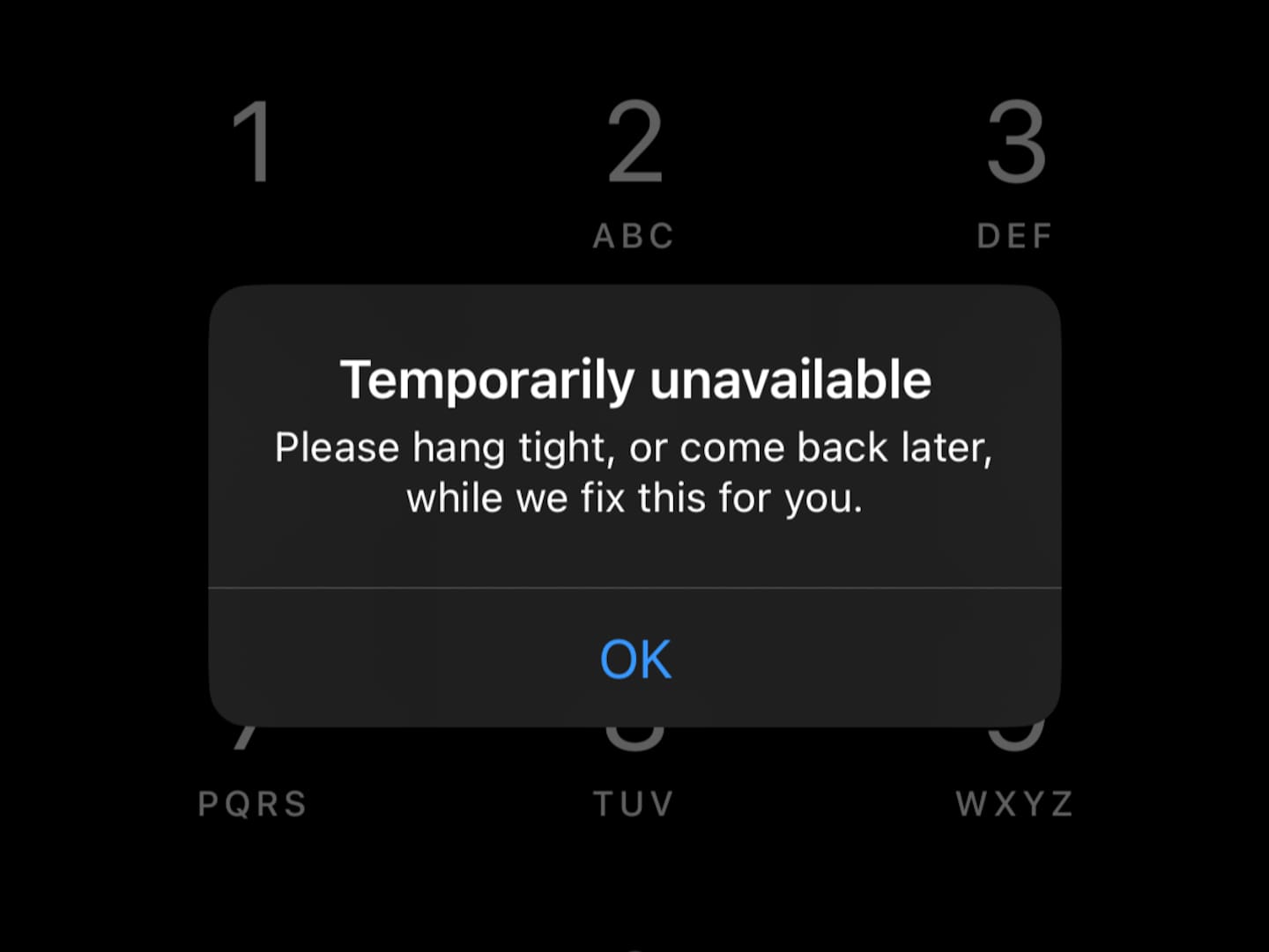 There are reports ANZ's mobile application is down: A screenshot from the goMoney app on October 29, 2025. Photo / Supplied