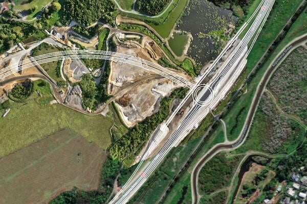  New road layout at SH29/Takitimu Drive interchange. Image / NZTA