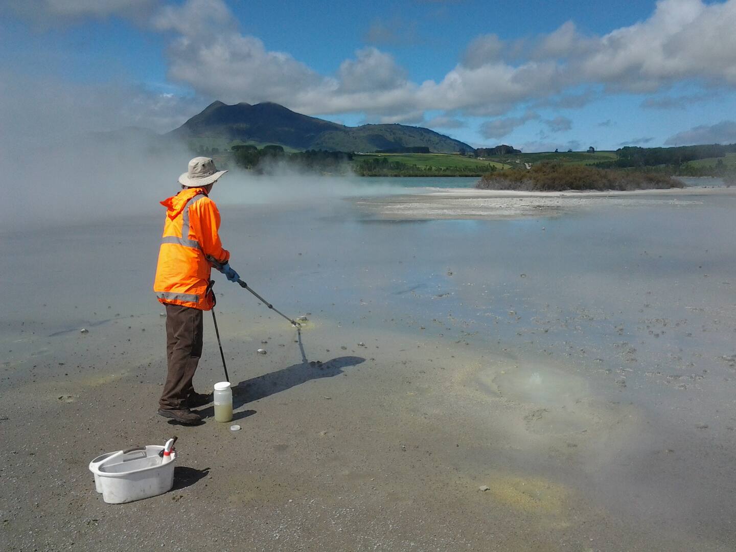 Scientists have been learning much from microbes within Rotokawa's geothermal area, pictured. Photo / Supplied
