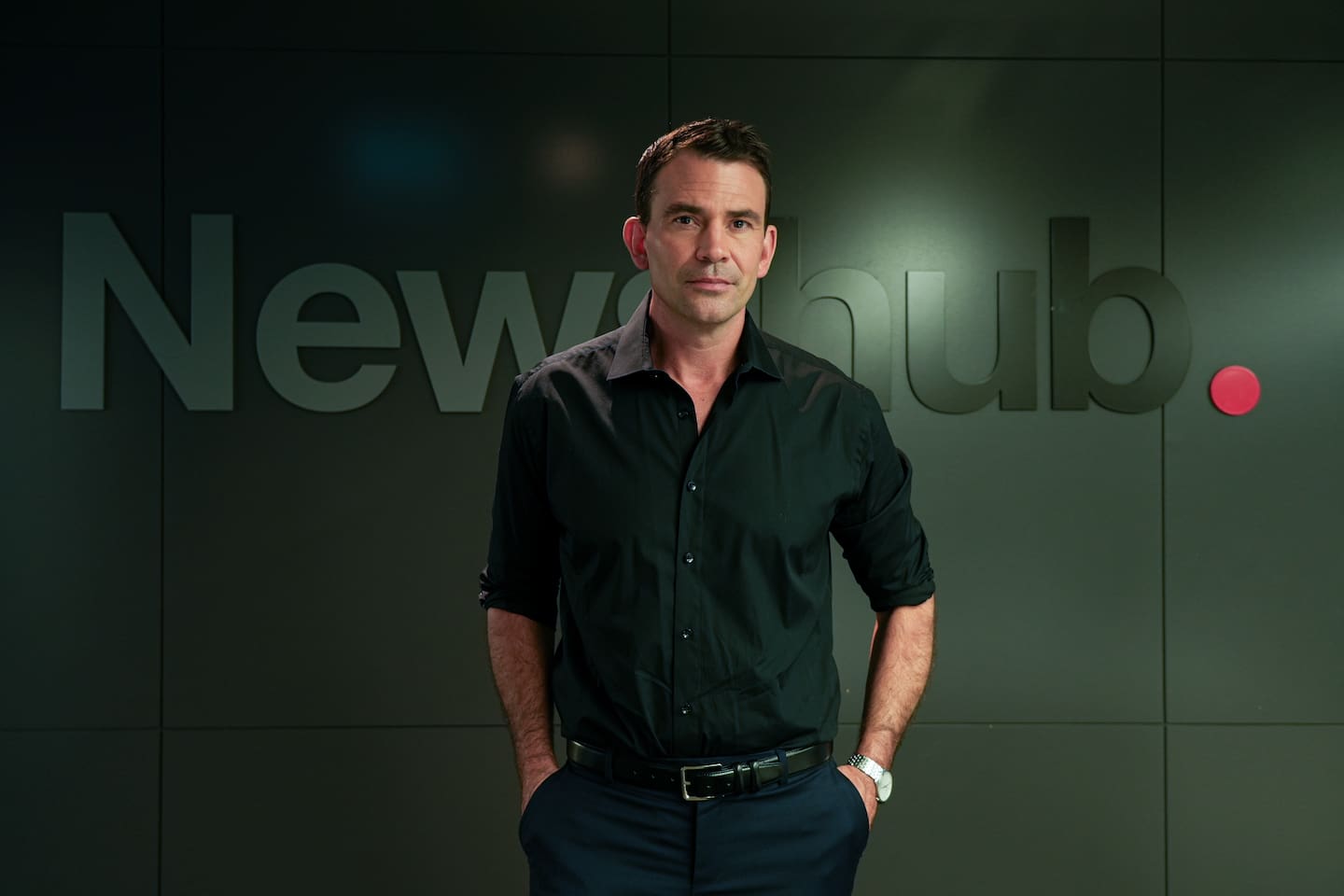 Investigations reporter Michael Morrah spoke at Newshub’s Auckland newsroom in Eden Terrace following the announcement the news outlet would be shut down. Photo / Alyse Wright