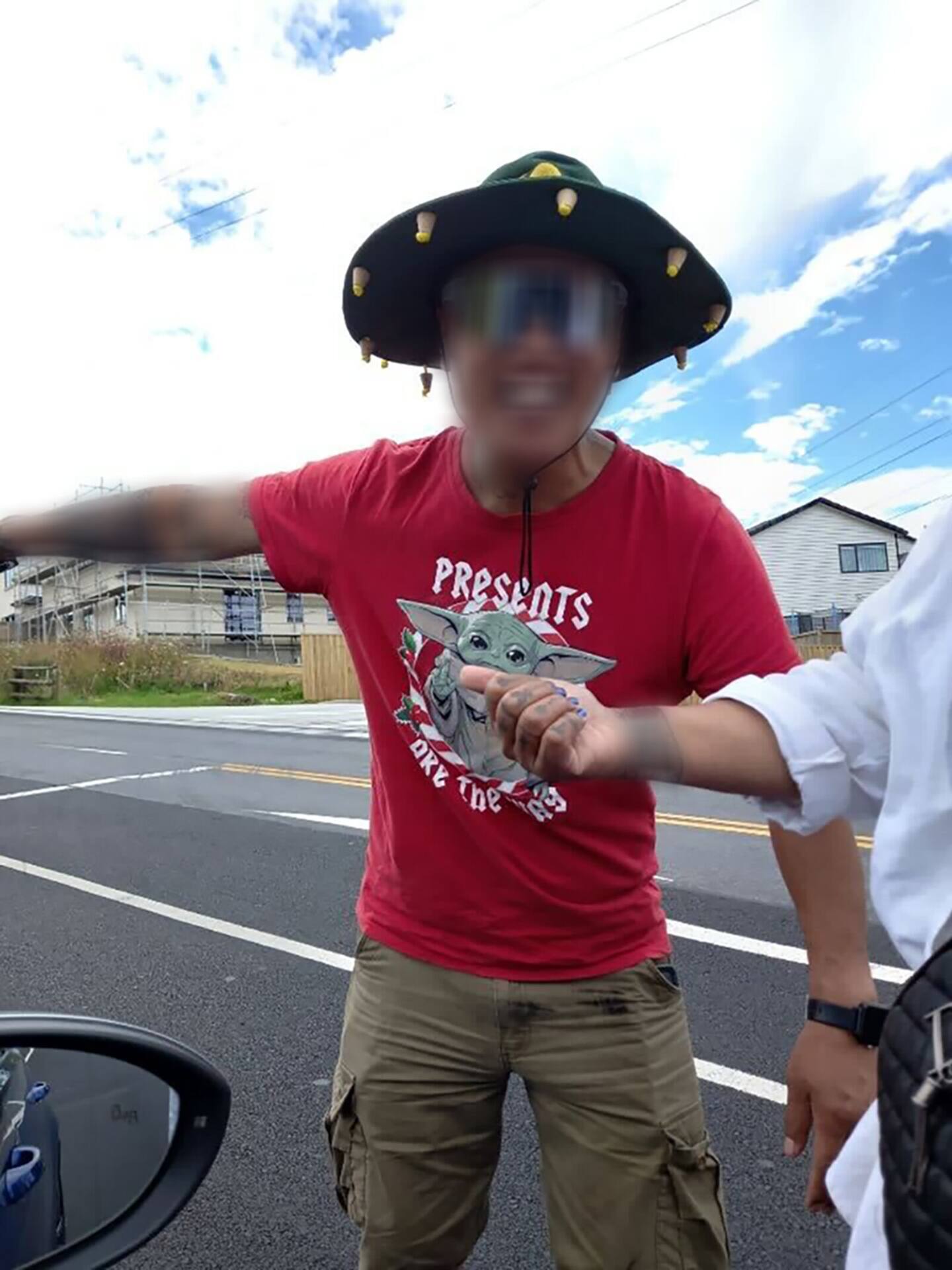 The driver of a Toyota allegedlly involved in a road rage incident in Flat Bush, south Auckland, December 25. Photo / Supplied