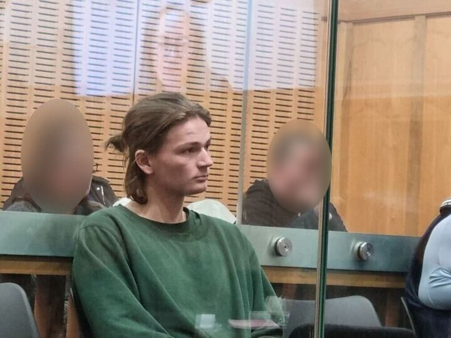 Jack Hargreaves in the High Court at Hamilton this morning. He faces charges of murder, aggravated robbery, and failing to stop. Photo / RNZ
