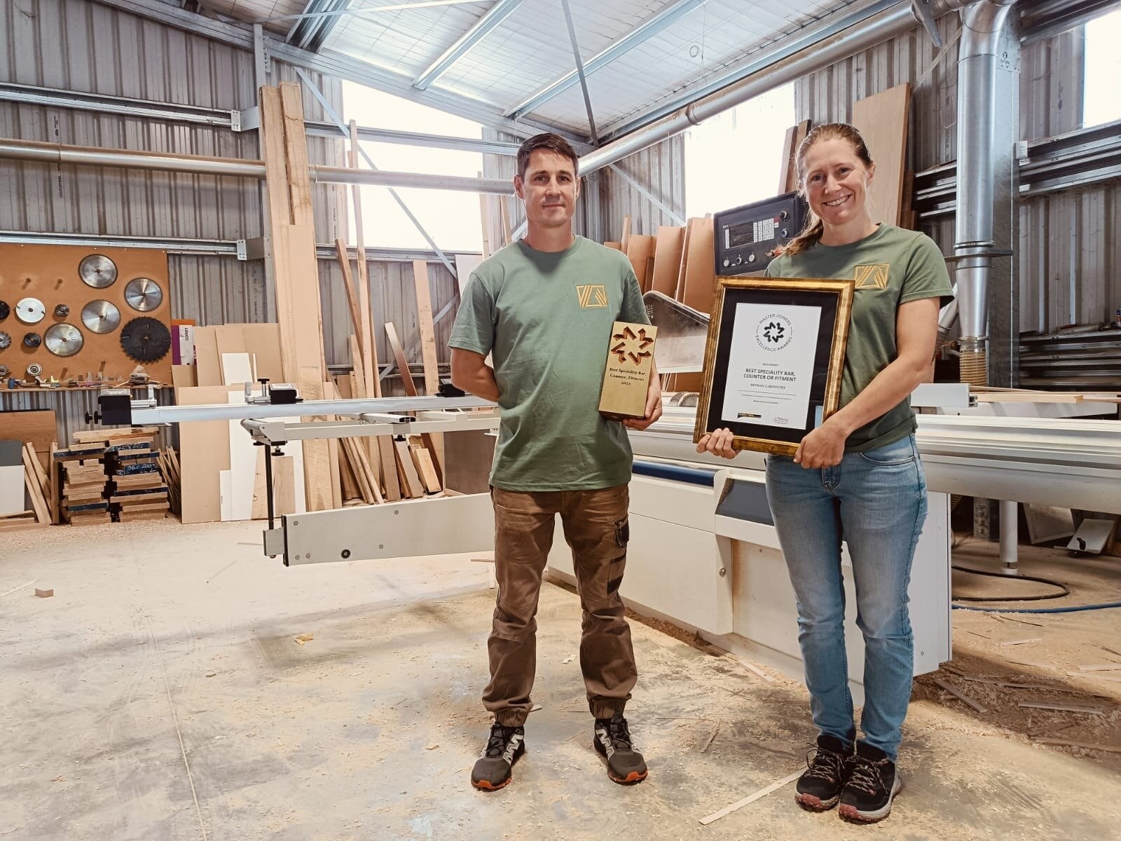  Charles de Lapomarède his partner Holly Brawn-Douglas with their awards. Photo / Supplied