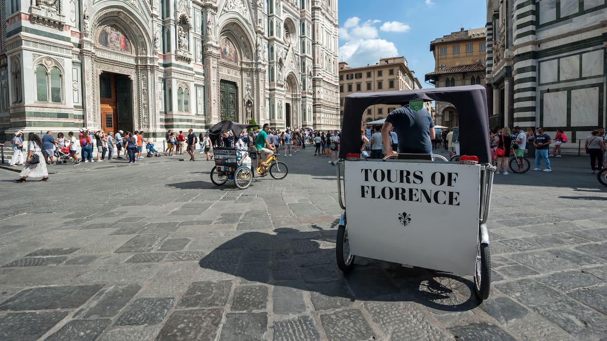 Italian city Florence bans golf carts and bicycle rickshaws to tackle overtourism