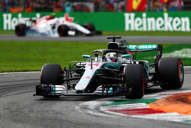 Lewis Hamilton opened up a 30-point lead in the championship at Monza. Photo / Getty Images